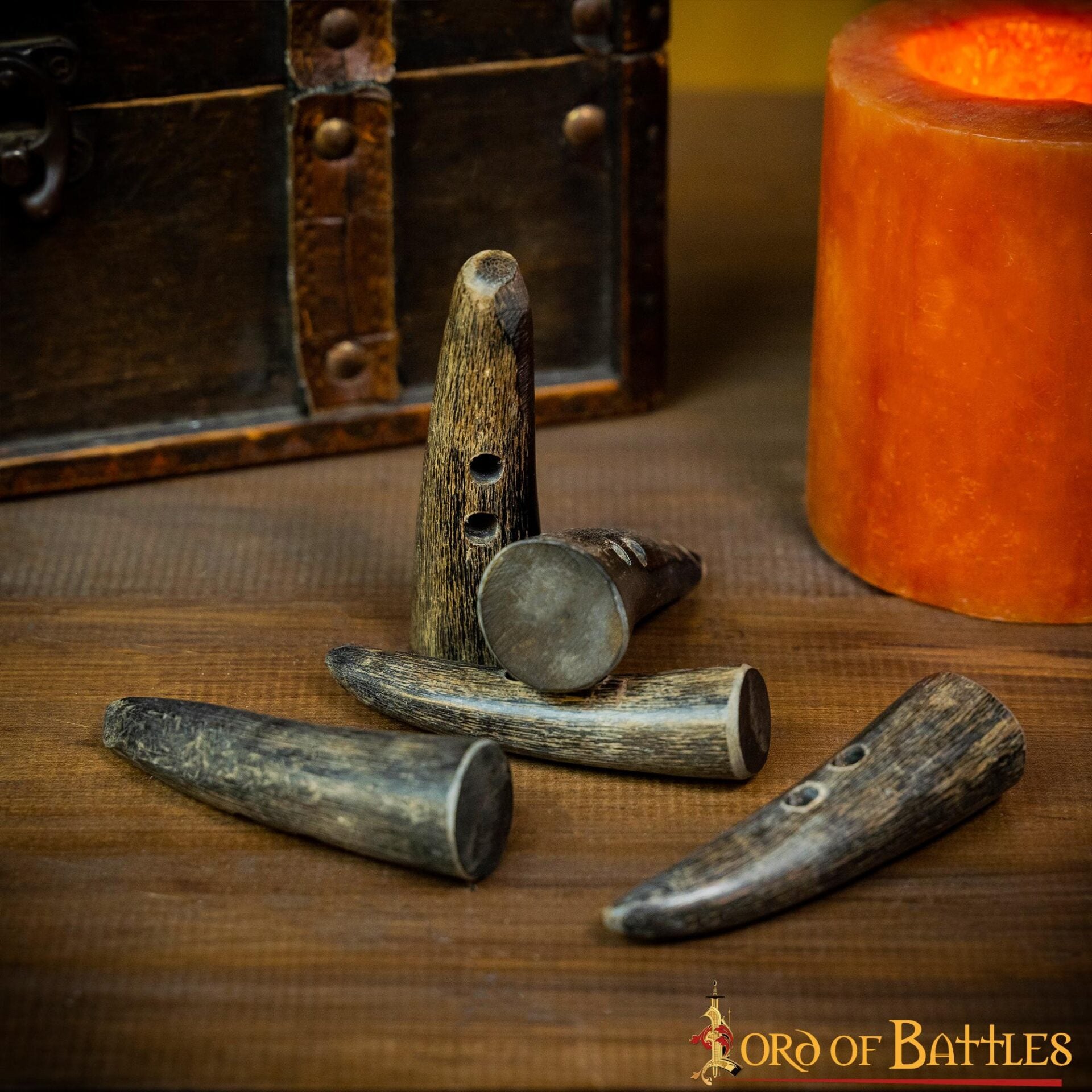 Toggles Medievales Vikingos de Cuerno de Buey - Juego de 5 Cierres Artesanales de Cuerno Natural - Imagen 12