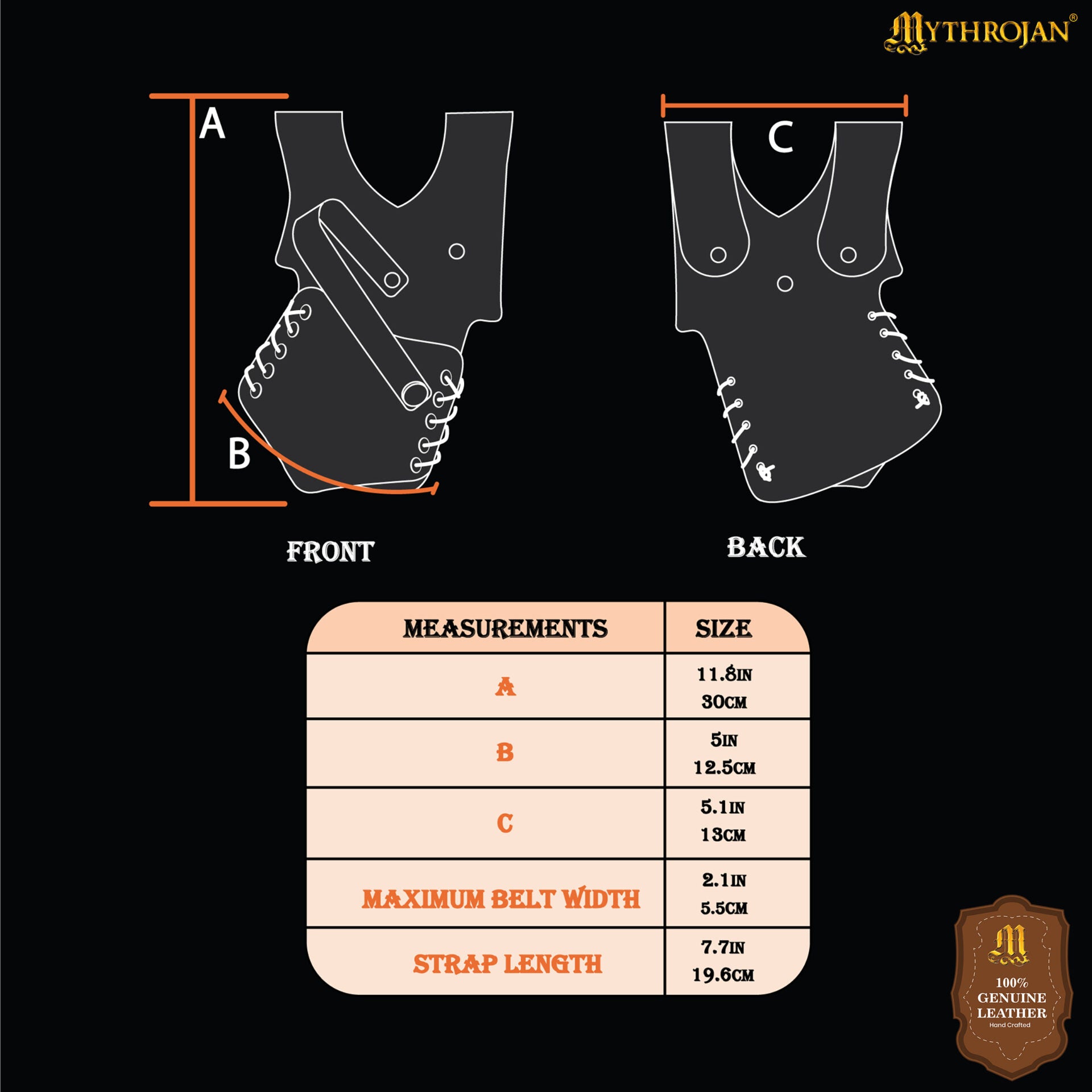 Rana Mythrojan "ranger", Ideal para Guerrero Caballero Ranger Sca Larp, Mano Izquierda - Imagen 5