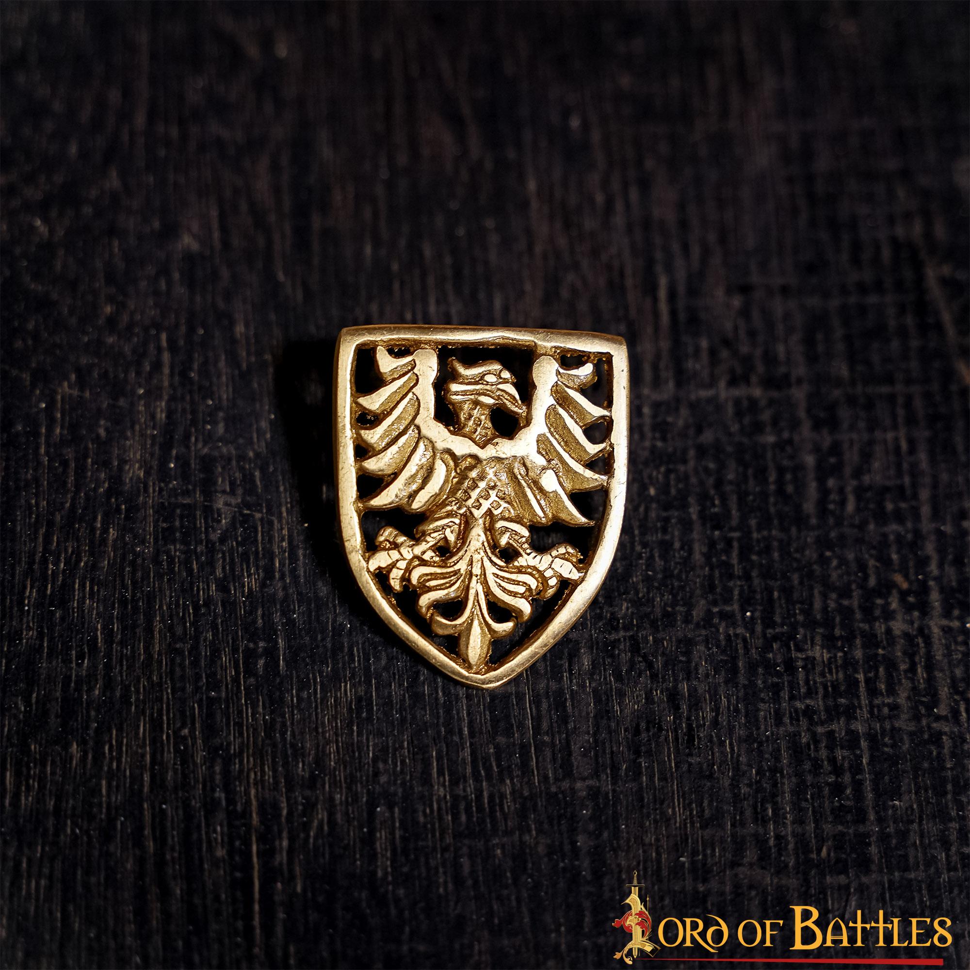 Escudo Heráldico de Águila Adornos de Latón - Juego de 5 Monturas Decorativas Medievales - Imagen 13
