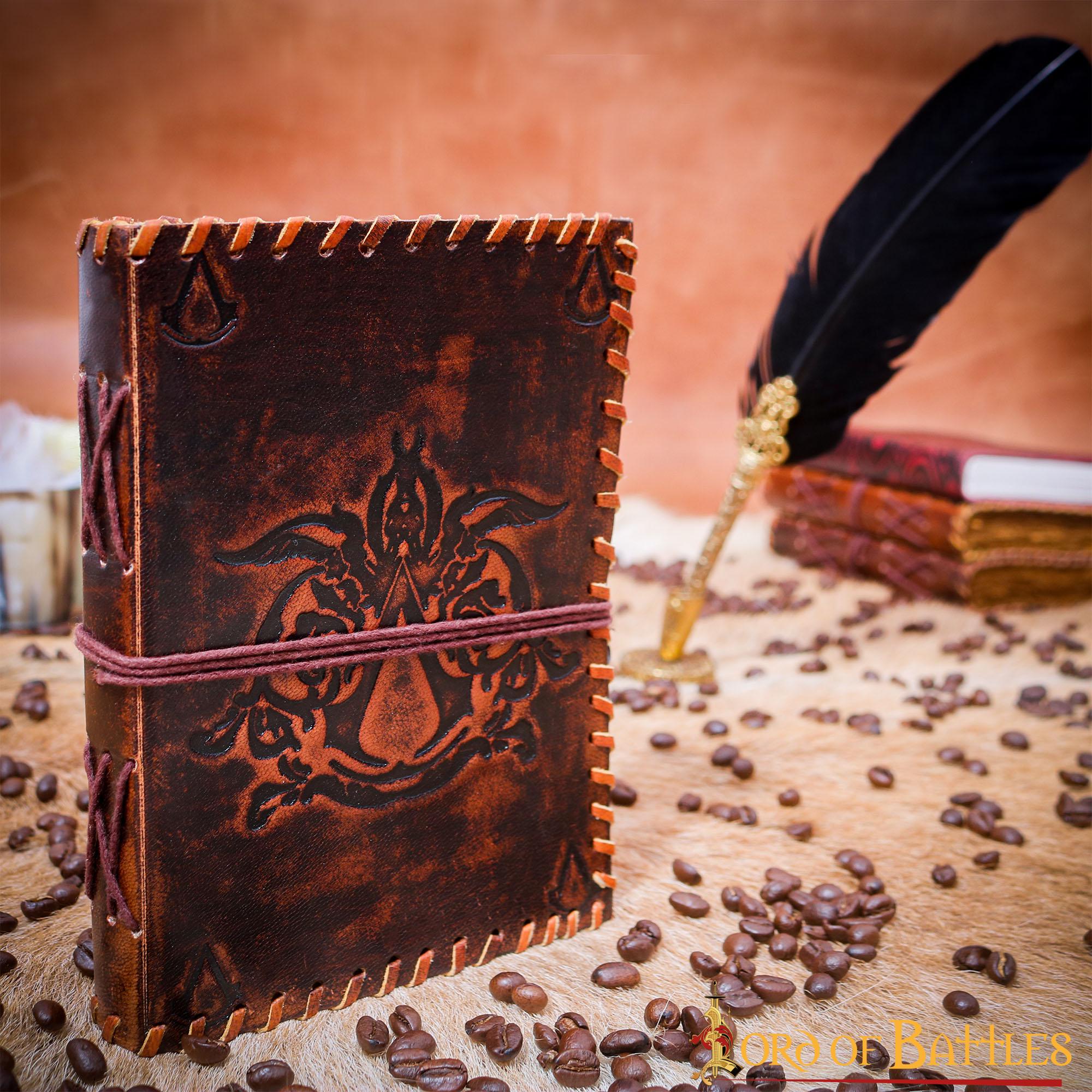 Diario para el Credo de Asesino Diario de Cuero Auténtico Hecho a Mano - Imagen 6