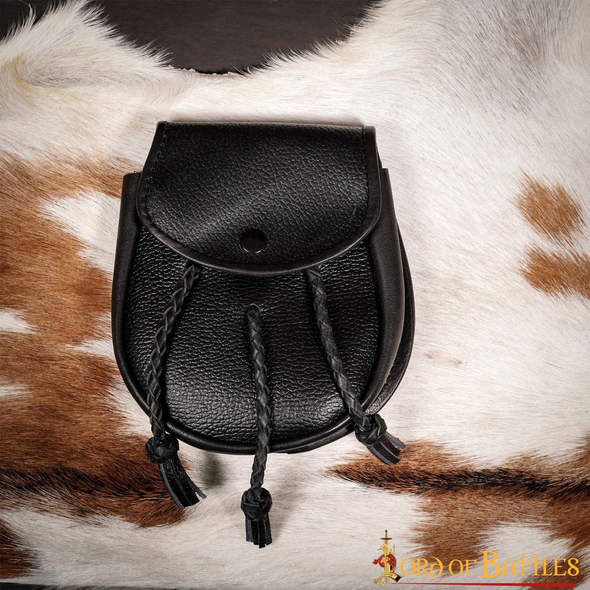 Sporran Medieval con Borlas Trenzadas Hecho a Mano de Cuero Genuino - Imagen 17