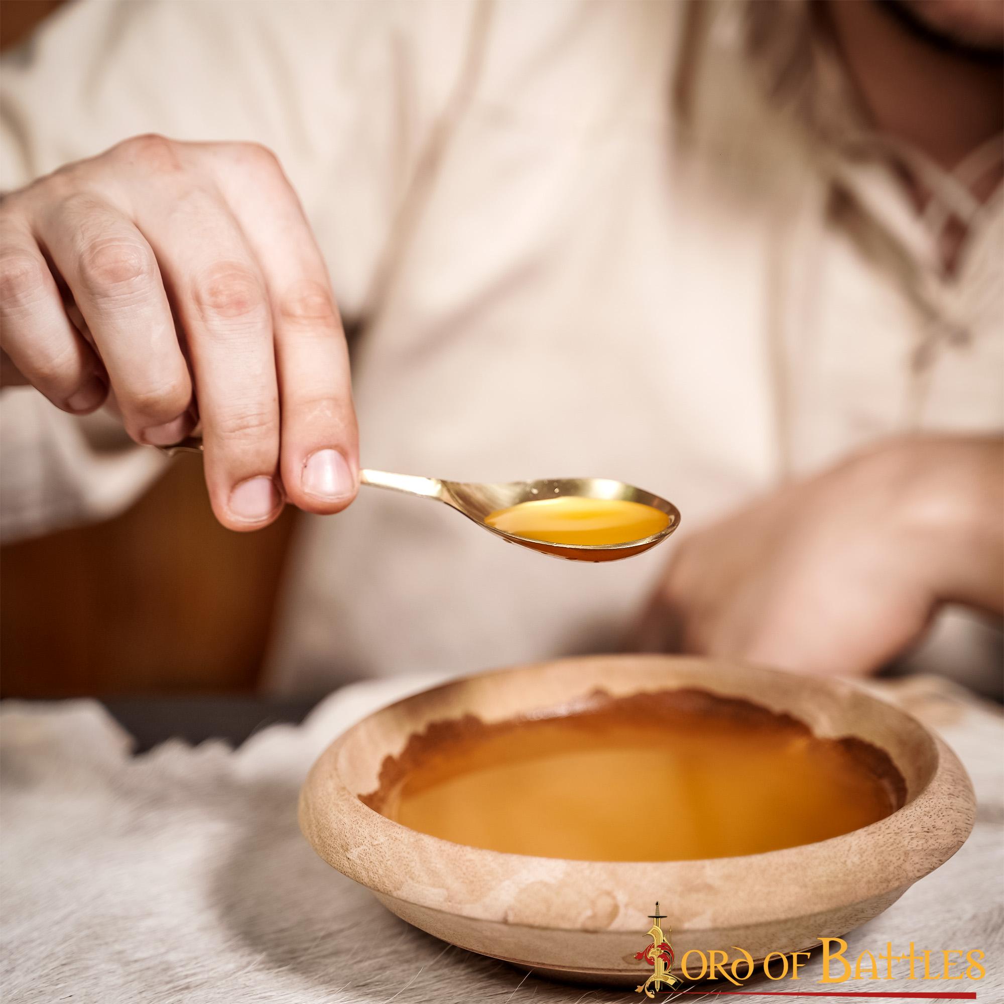 Cuchara Romana Cubertería Funcional de Latón Macizo Puro Juego de Dos Piezas - Imagen 8