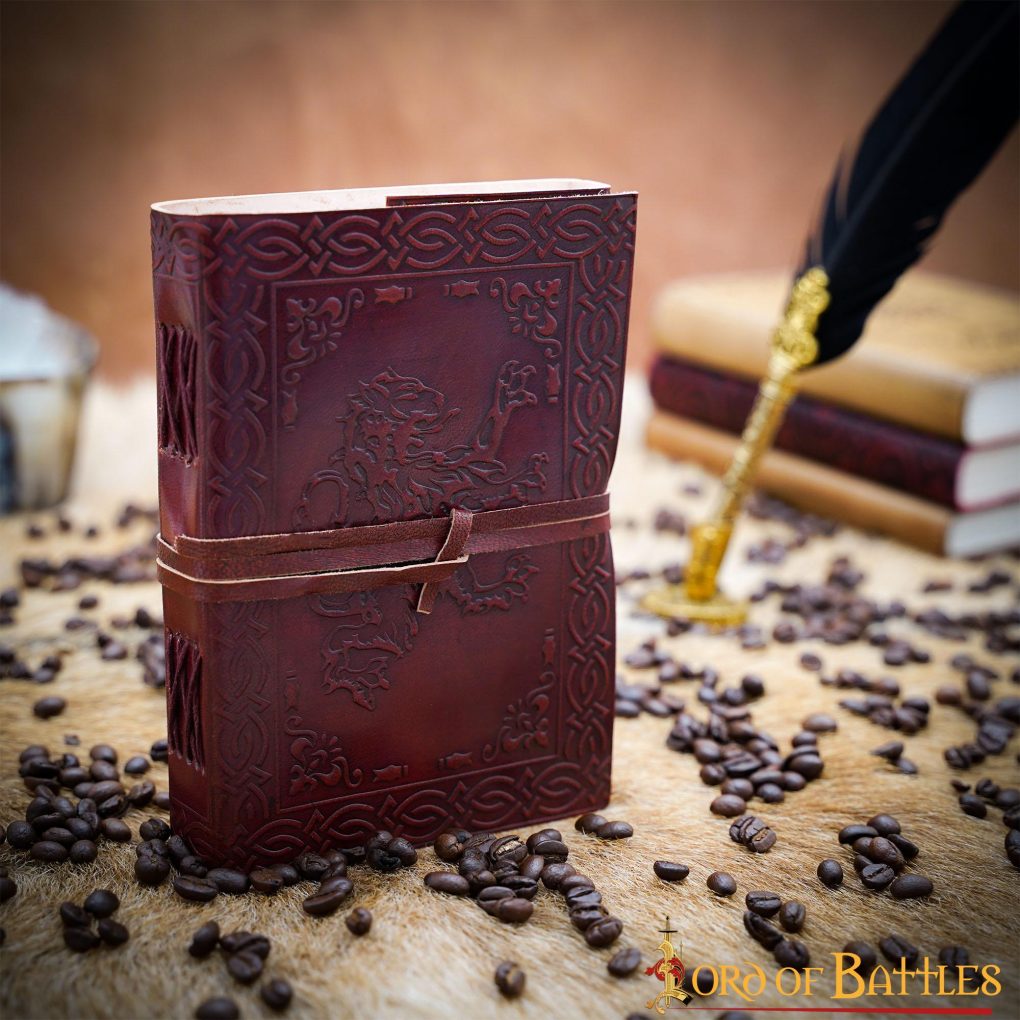 Diario Heráldico León Rampante Diario de Piel Auténtica Hecho a Mano - Imagen 6