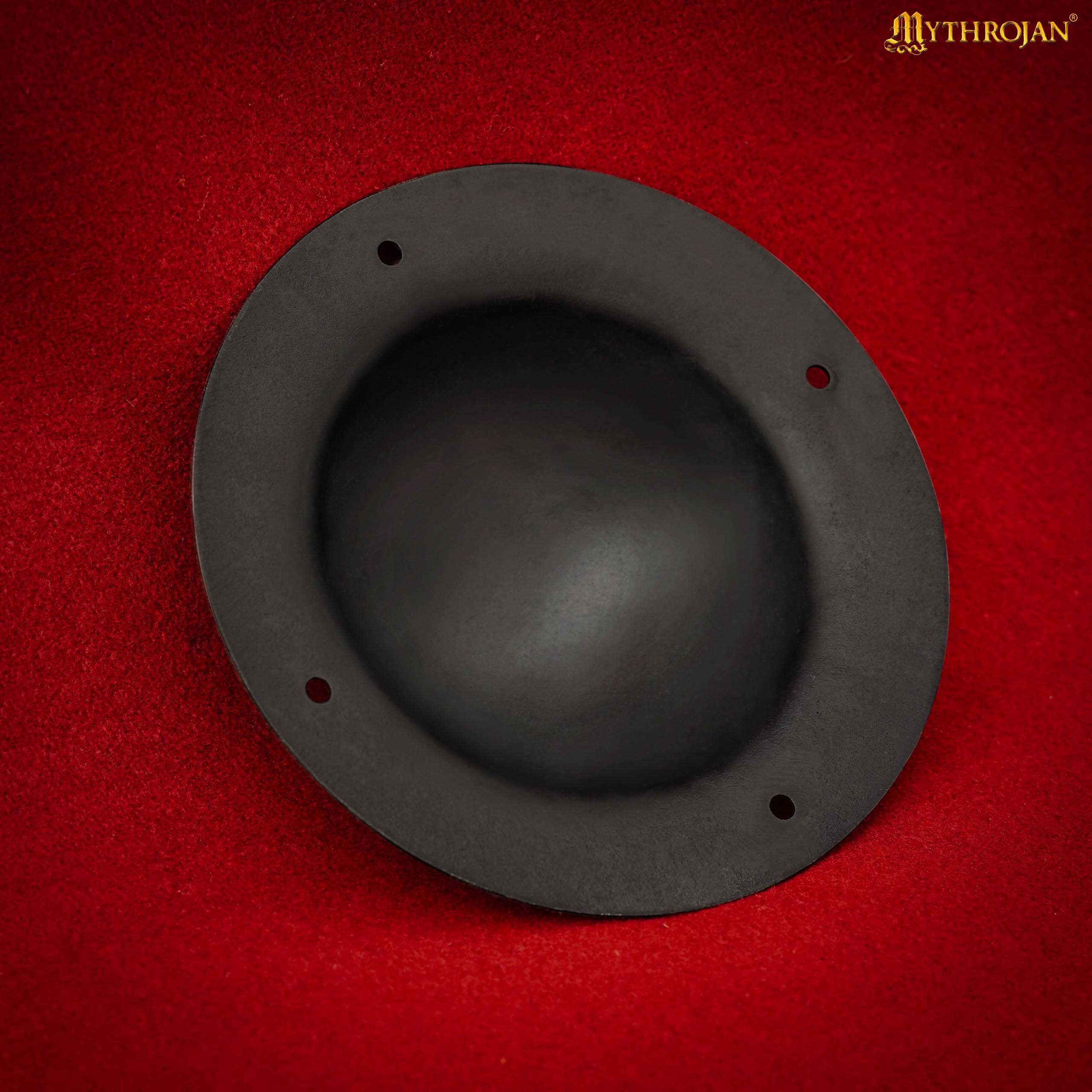 Jefe de Escudo de Acero Antiguo Forjado a Mano con Remaches - Vikingo y Medieval - Imagen 5