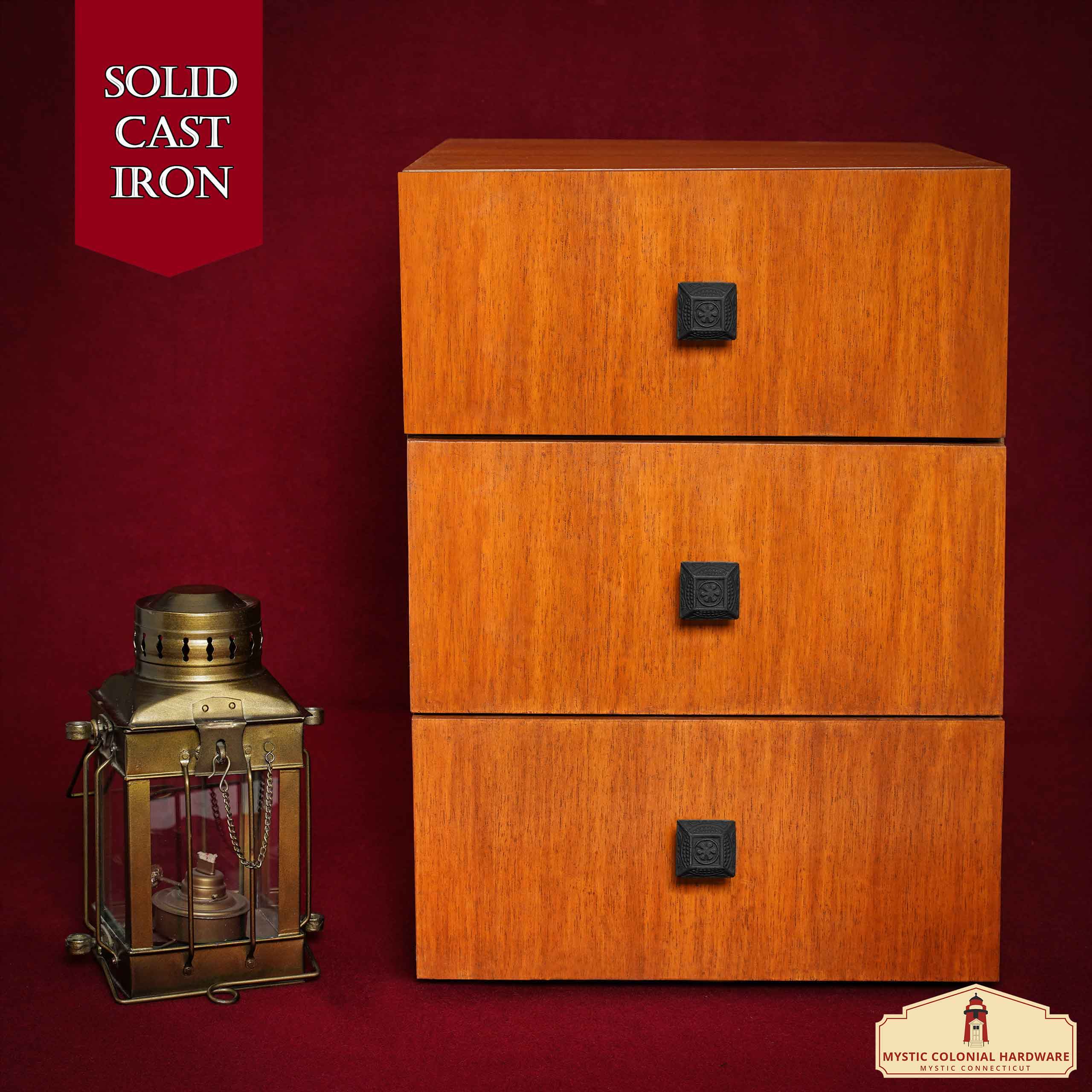 Tirador de Pomo de Armario de Hierro Forjado a Mano - Lote de 4 - Imagen 3