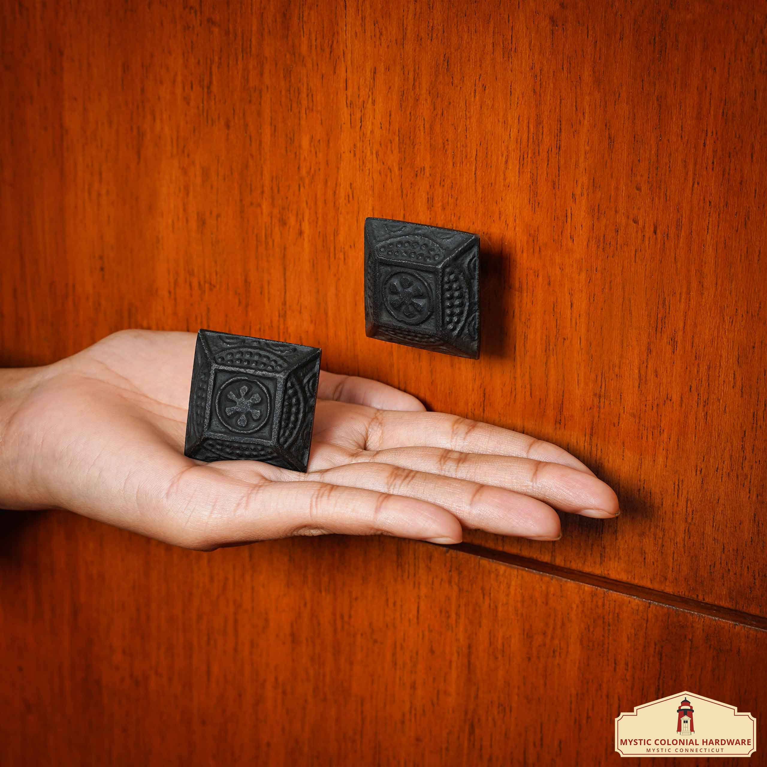 Tirador de Pomo de Armario de Hierro Forjado a Mano - Lote de 4 - Imagen 5