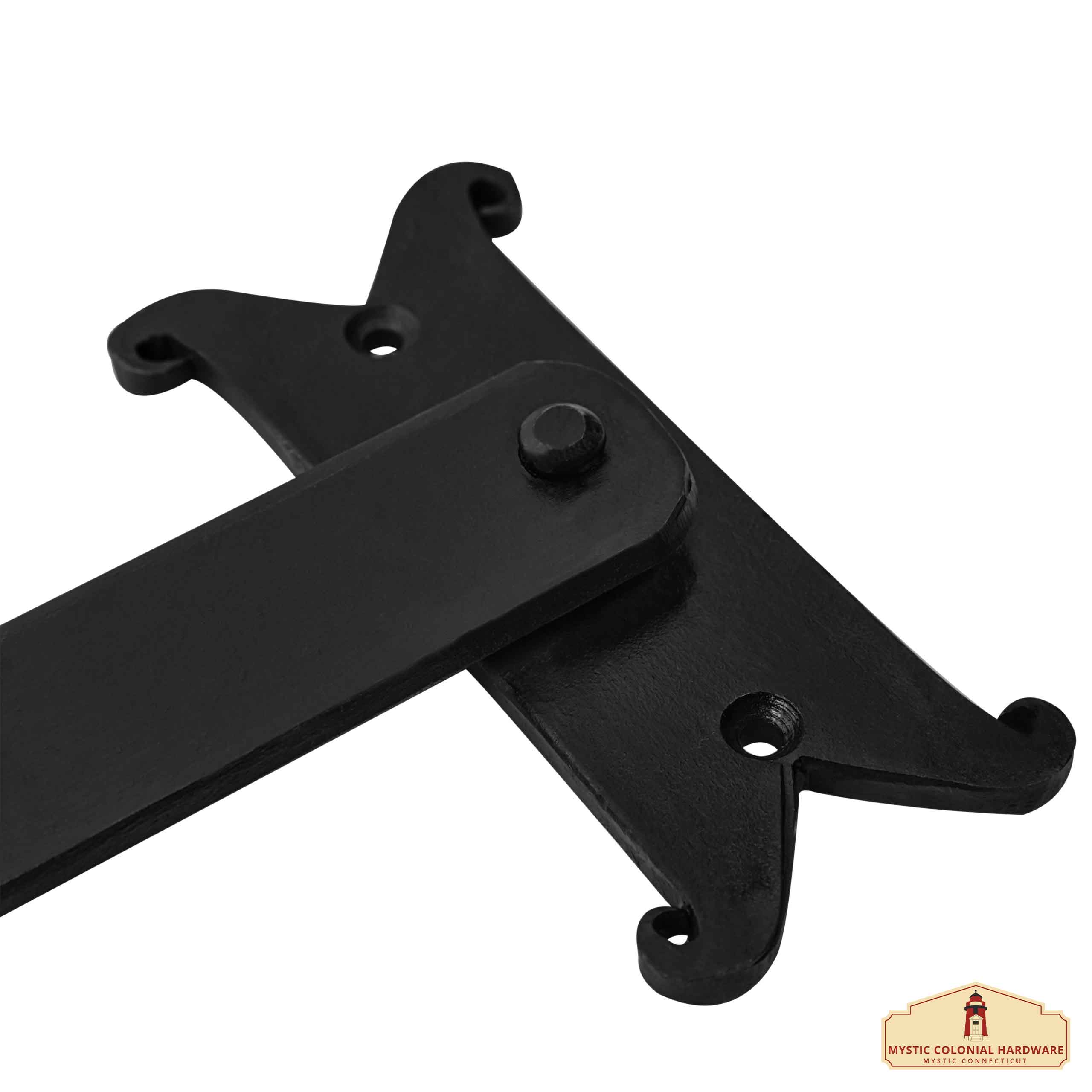 Mystic Colonial Hardware Heavy Duty Cast Iron Gate Flip Latch - Black Drop Latch For Barn Doors, Farm Gates, Sheds, Cabinets, And Antique Privacy Hardware Replacement - Imagen 5