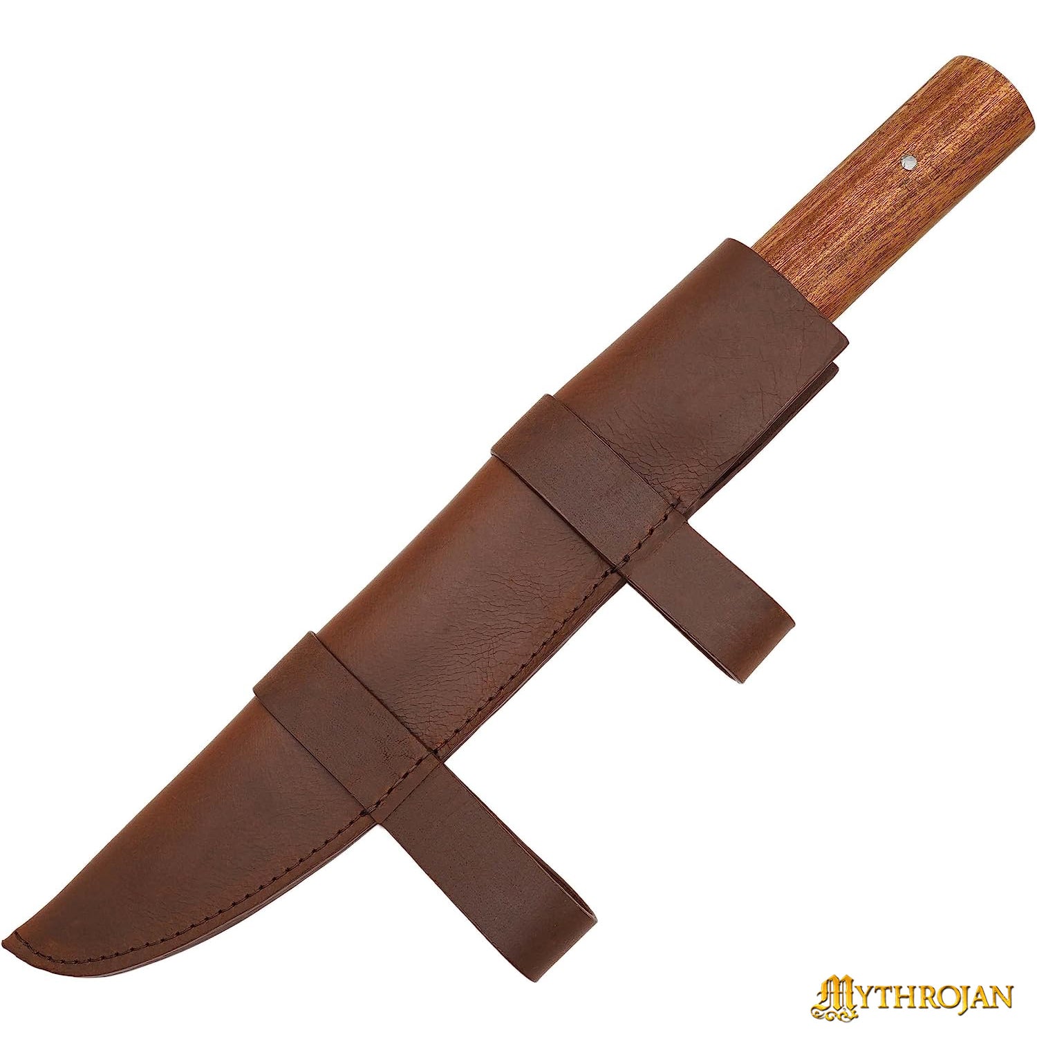Cuchillo Seax Forjado a Mano - Hoja de Acero con Mango de Madera y Funda de Cuero - Imagen 10