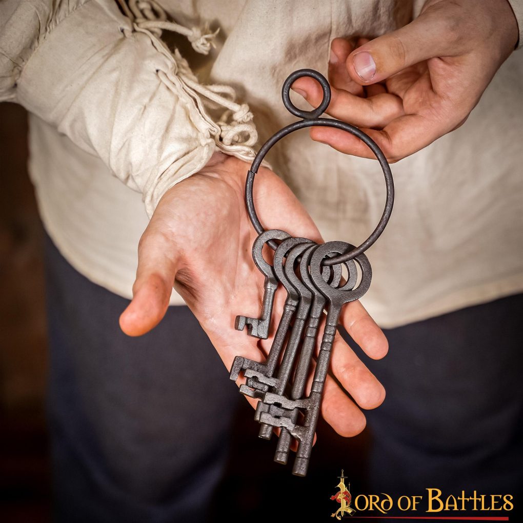 Juego de 5 Llaves Decorativas de Mazmorra Medieval de Hierro Fundido Resistente - Imagen 7