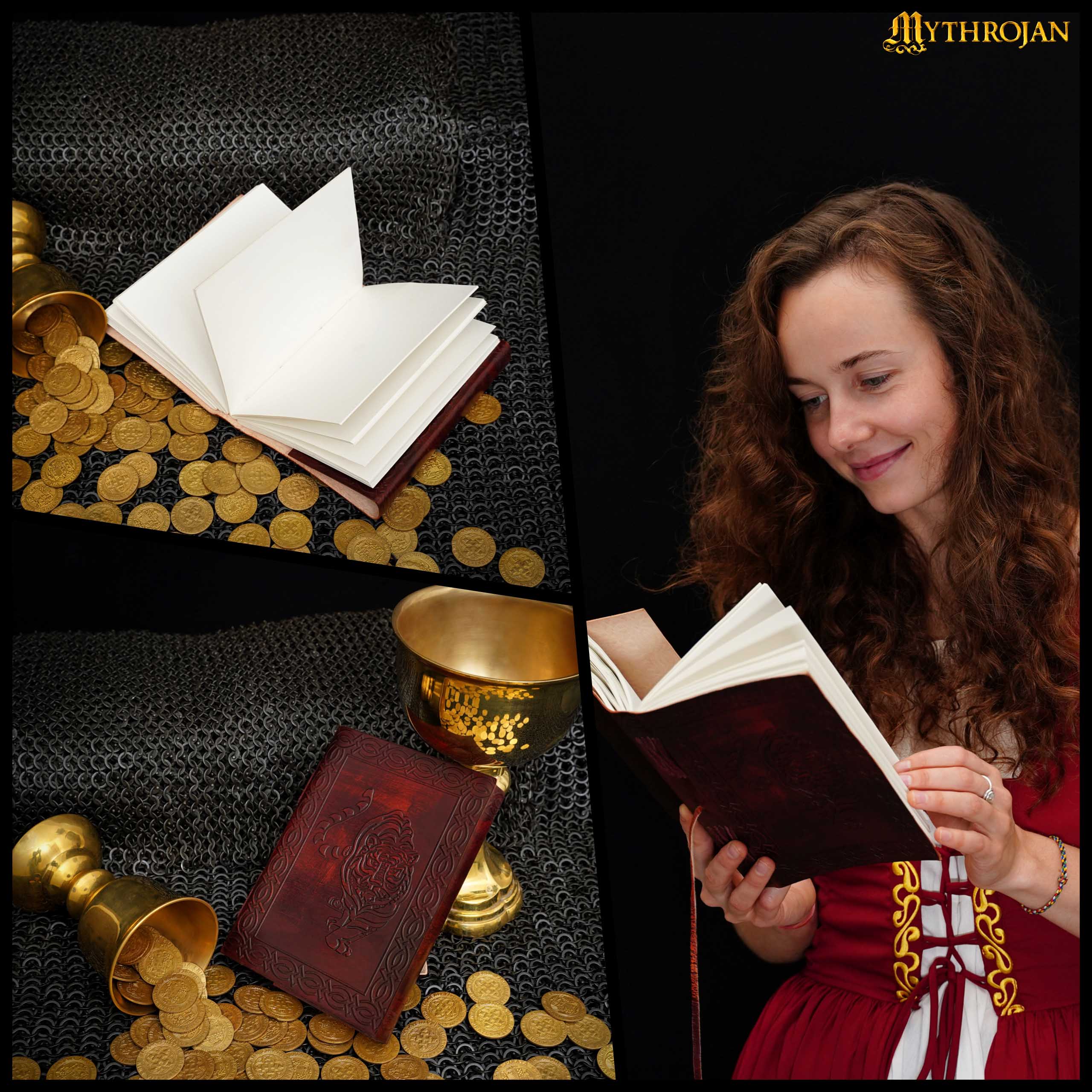 Diario de Cuero Mythrojan Tiger Diario Vintage Rústico - Imagen 6