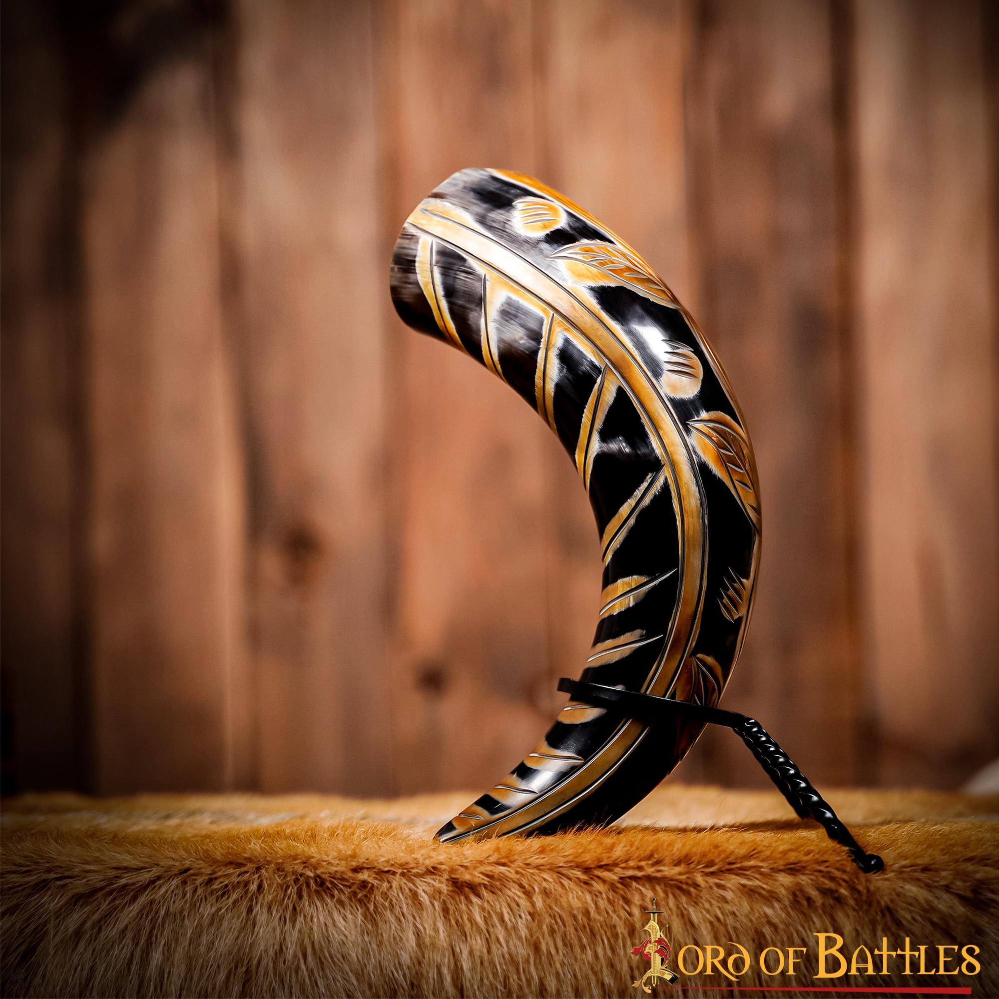 Soporte Medieval de Hierro Forjado para Cuernos de Beber - Soporte para Cuernos Forjado a Mano con Acabado de Aceite Ennegrecido - Imagen 14