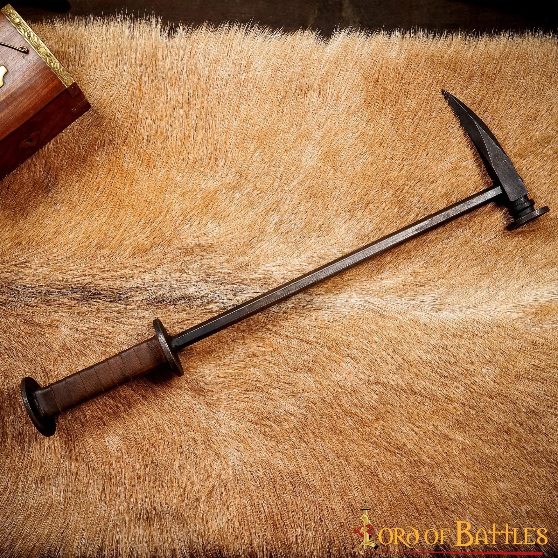 Martillo de Guerra Medieval de Pico de Cuervo Forjado a Mano - Imagen 15