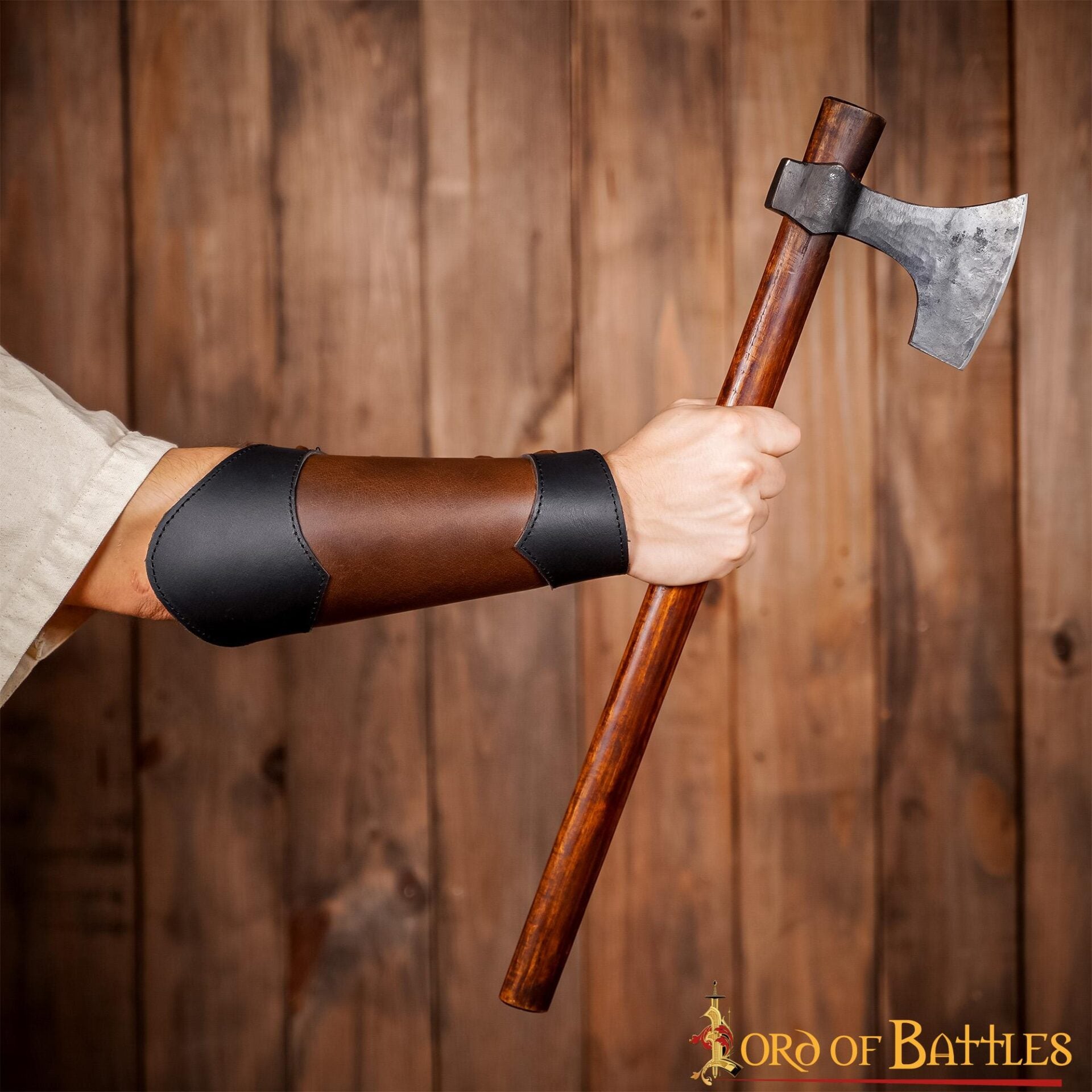 Brazaletes de Cuero Estilo Élfico Hechos a Mano - Par de Guardabrazos Marrón Auténtico - Imagen 15