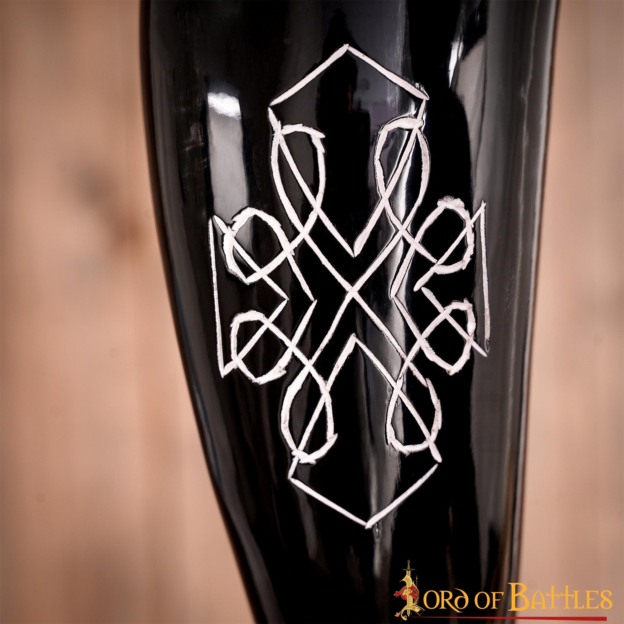 Viking Drinking Horn 400 - 500 Ml Cuerno de Buey Auténtico Hecho a Mano - Imagen 6