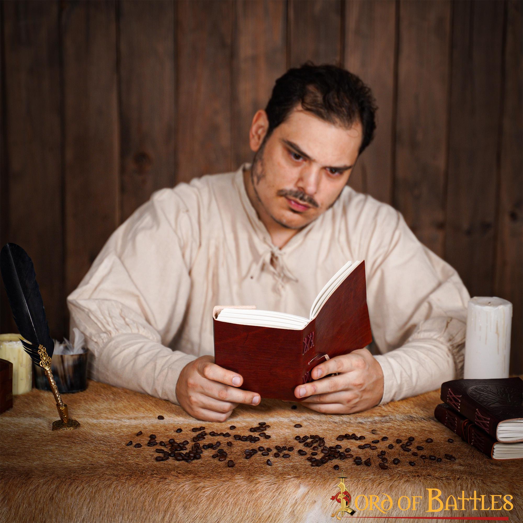 Medieval Leather Wrap Journal - Cuaderno Artesanal con Cierre de Corbata - Imagen 16