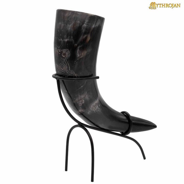 Mythrojan Forjado a Mano para Beber Ale Horn Rack Mead Horn Stand - Imagen 6