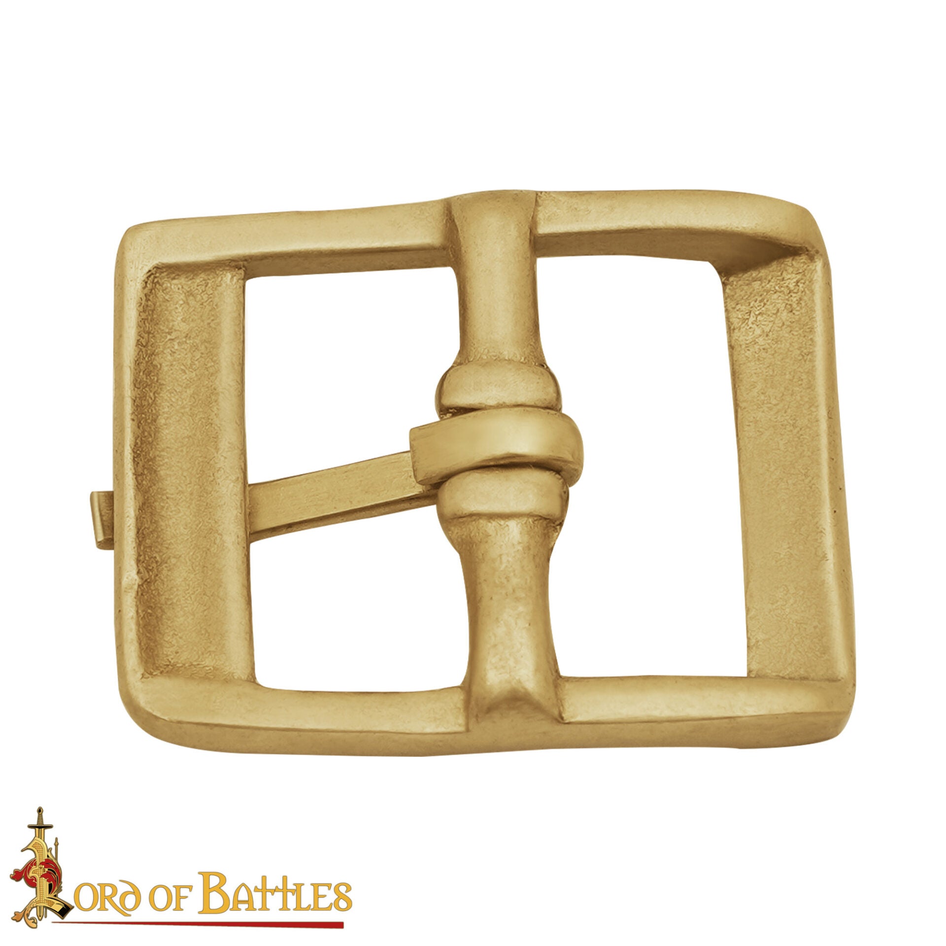 Hebilla Medieval de Latón Macizo Pequeña - Imagen 2