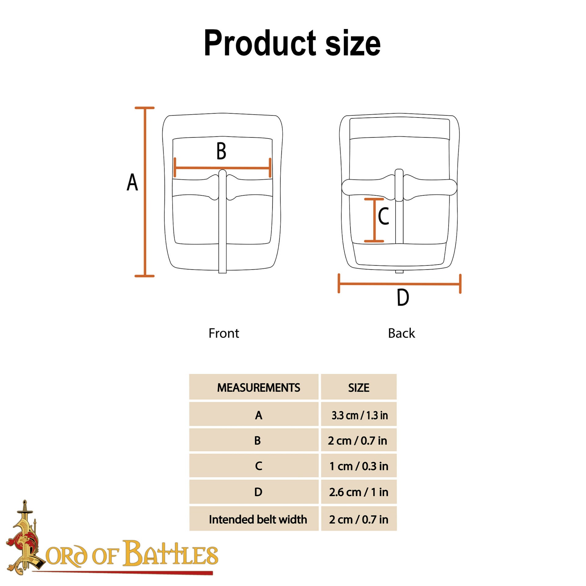 Hebilla Medieval de Latón Macizo Pequeña - Imagen 3