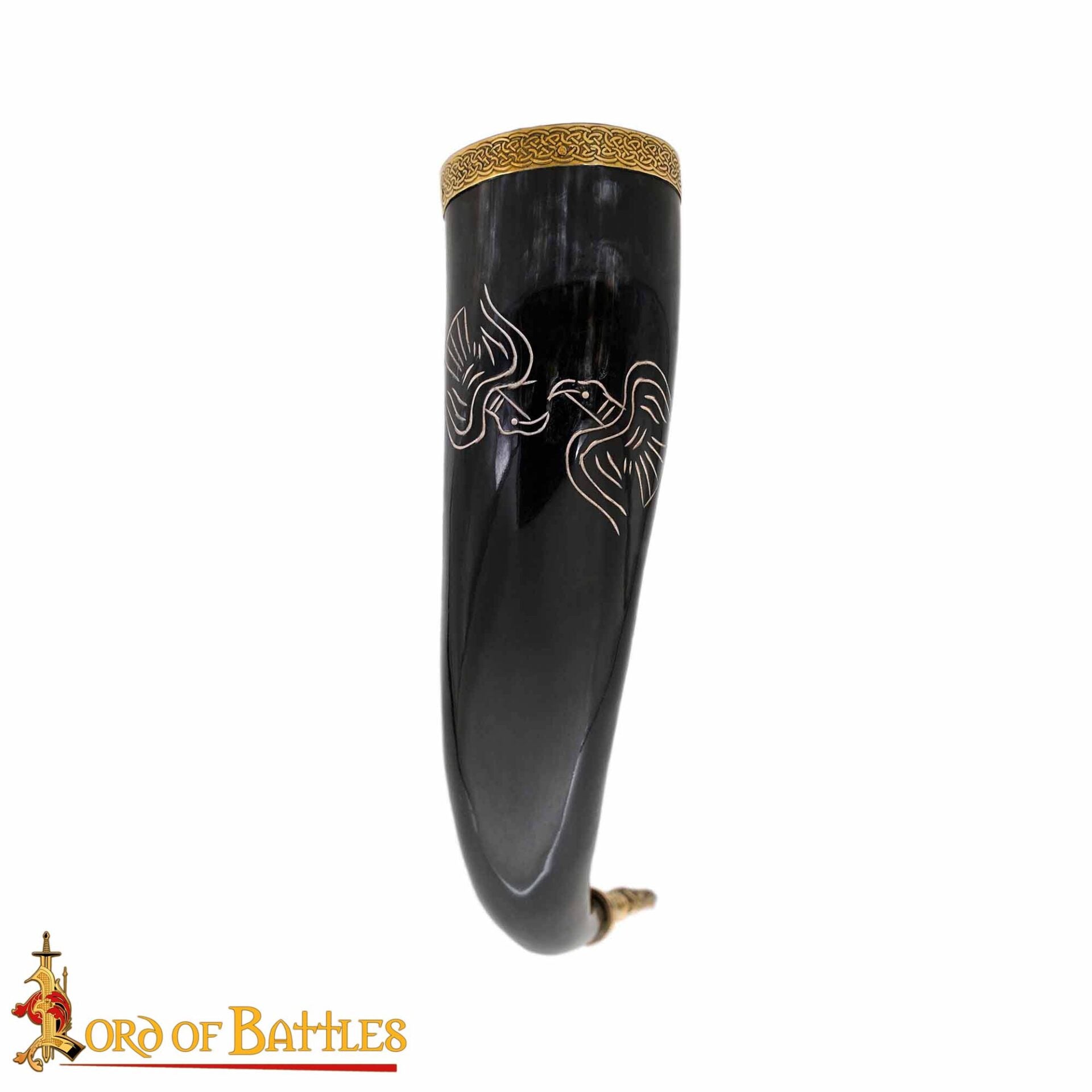Viking Drinking Horn 400 - 500 Ml Cuerno de Buey Auténtico Hecho a Mano - Imagen 2
