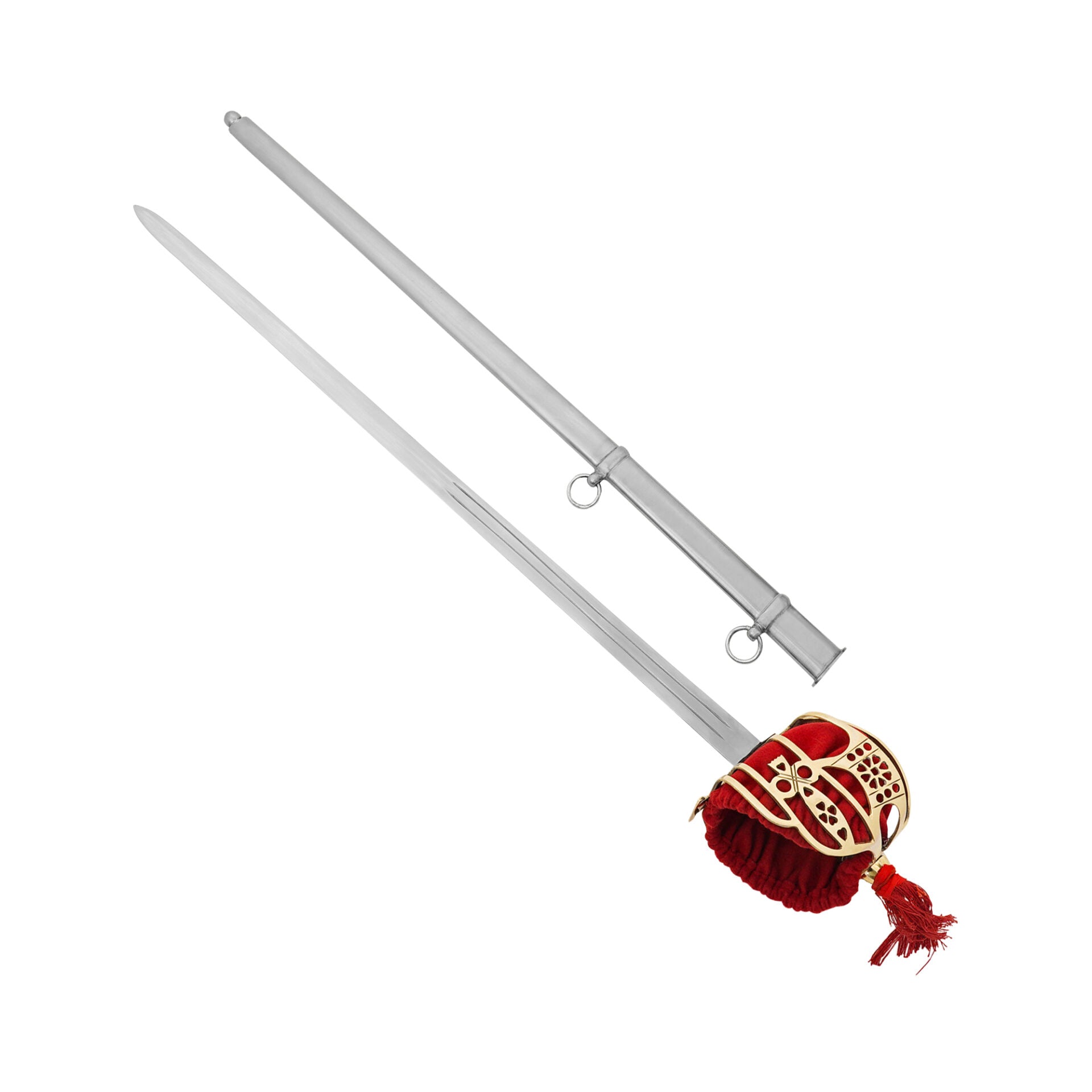 Espada Escocesa de Empuñadura de Cesta con Empuñadura de Latón Macizo - Imagen 1