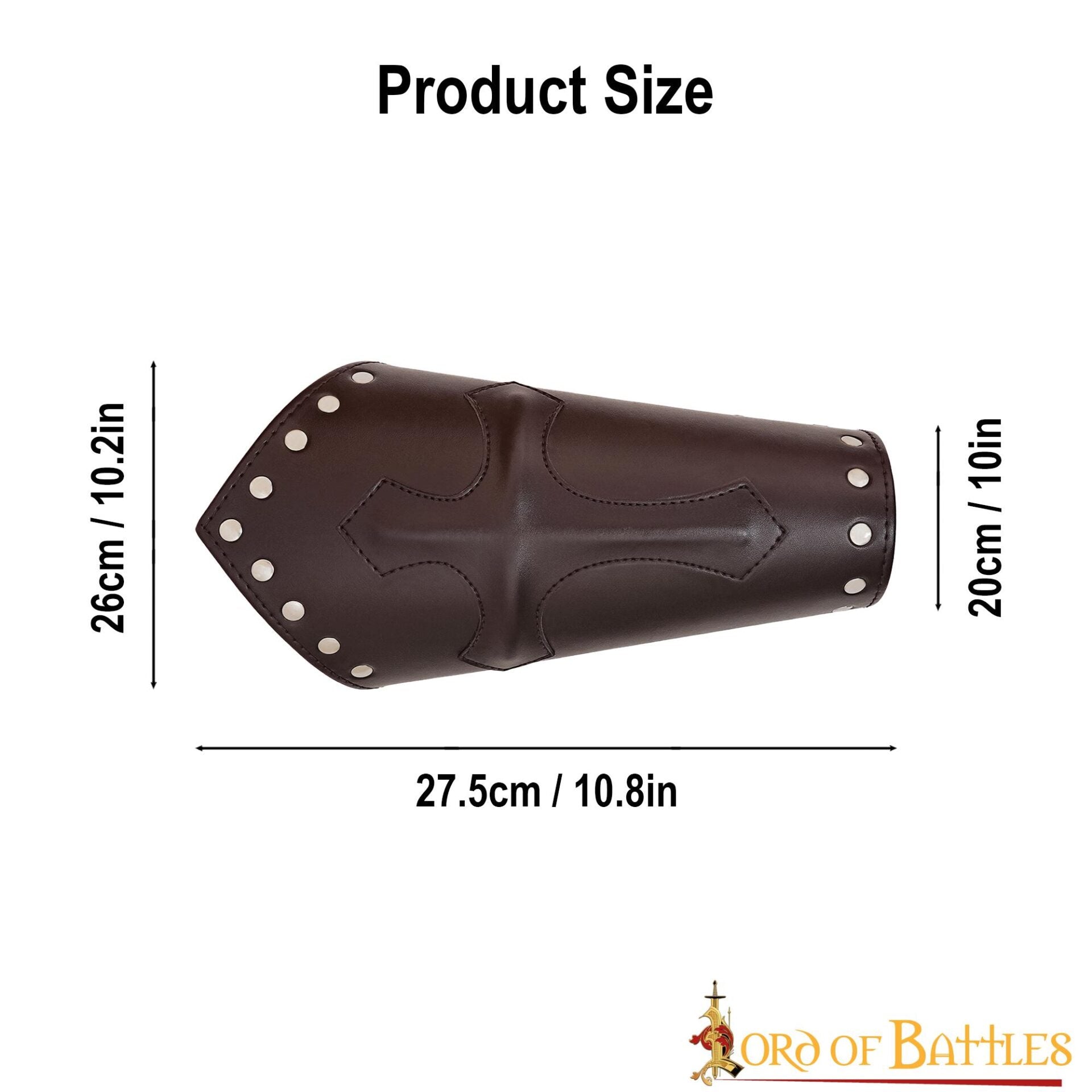 Brazales Cruzados Medievales de Cuero - Guardabrazos para Larp y Ferias Renacentistas - Imagen 10