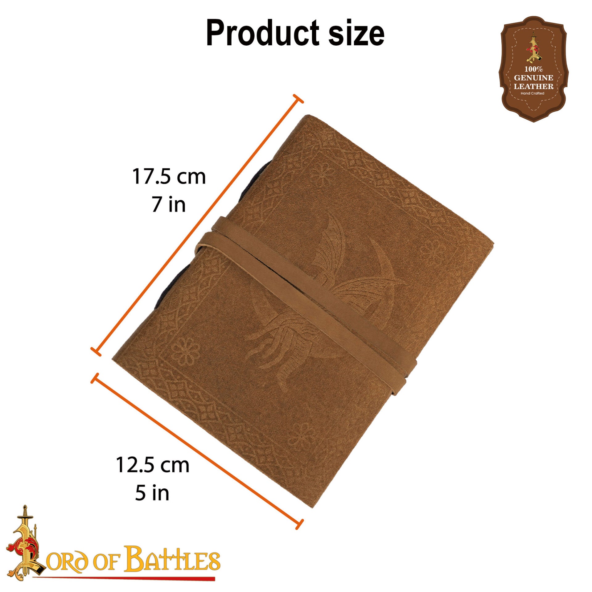Diario Medieval de Piel Auténtica Hecho a Mano - Imagen 4