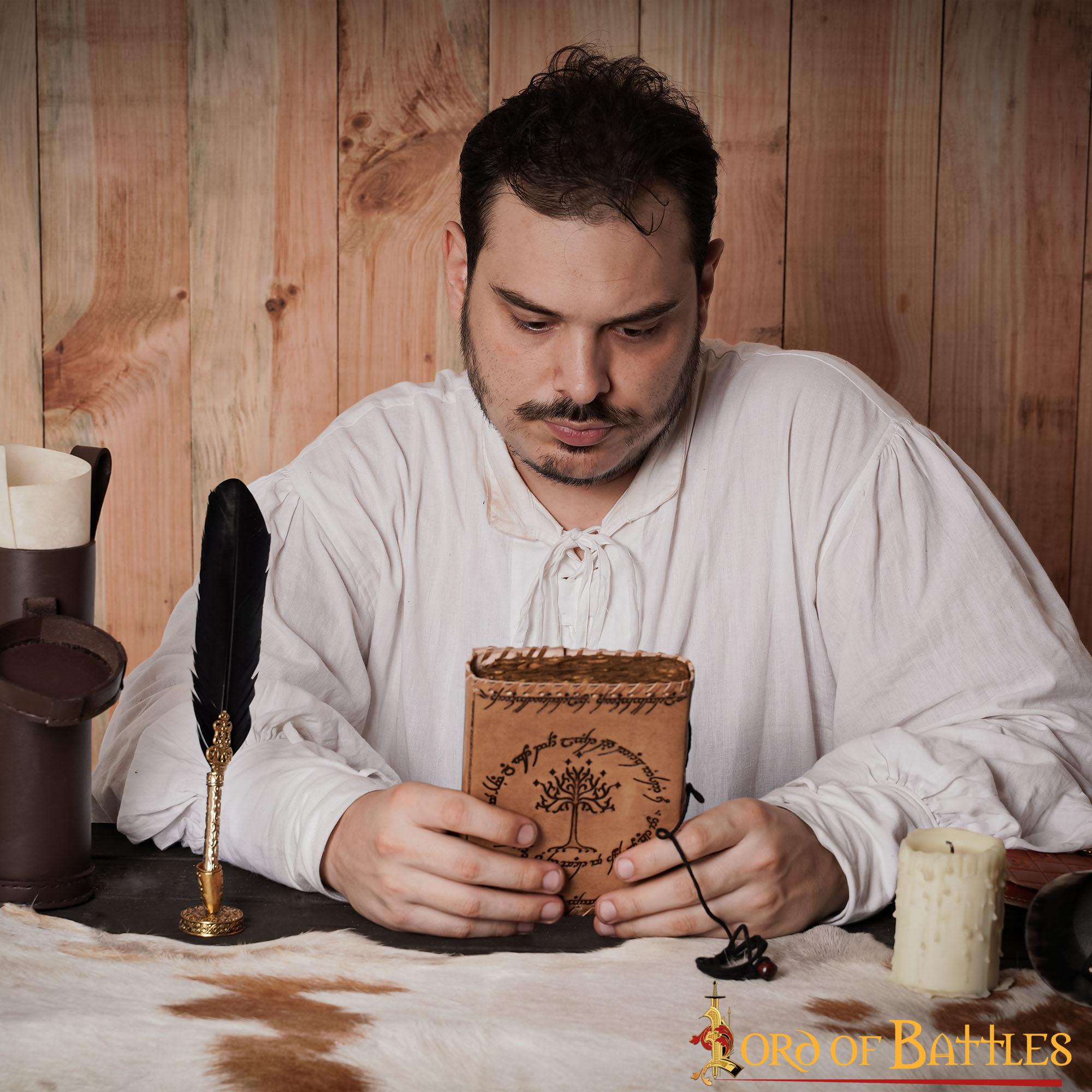 Diario de la Tierra Media Diario de Cuero Auténtico Hecho a Mano - Imagen 9