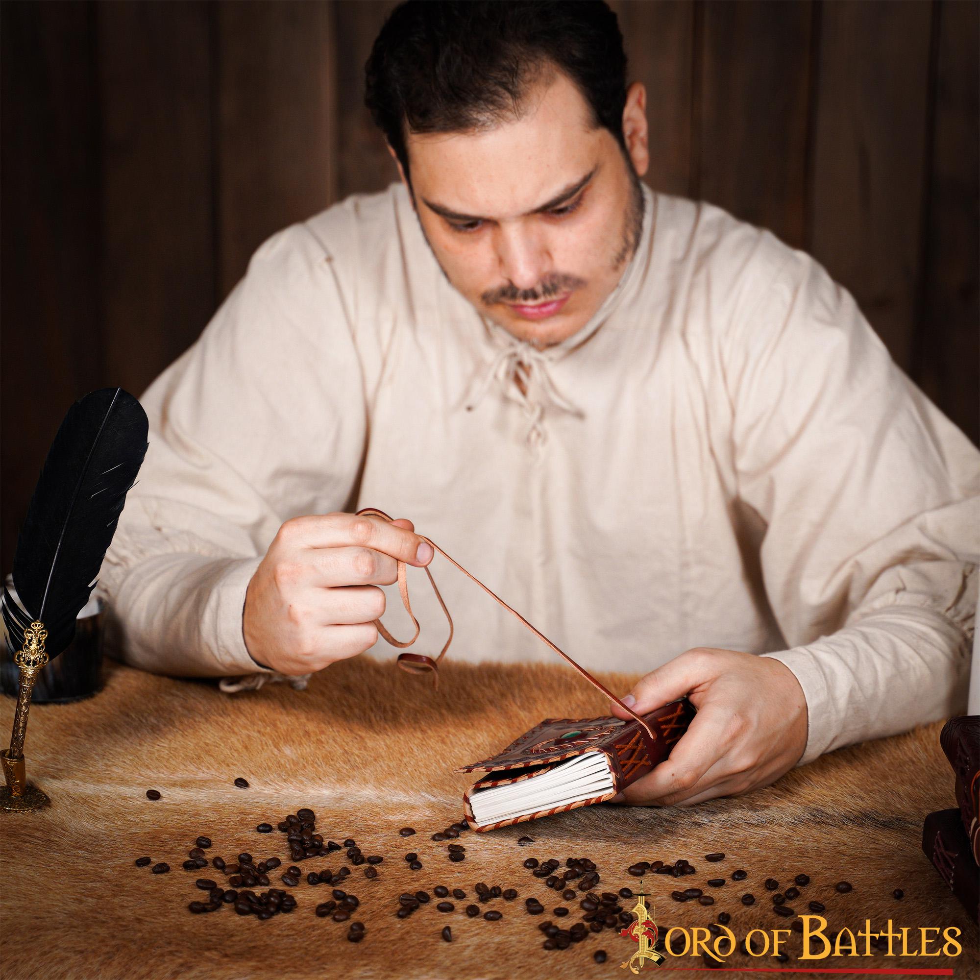 Diario Medieval de Cuero Diario de Cuero Auténtico Hecho a Mano - Imagen 12