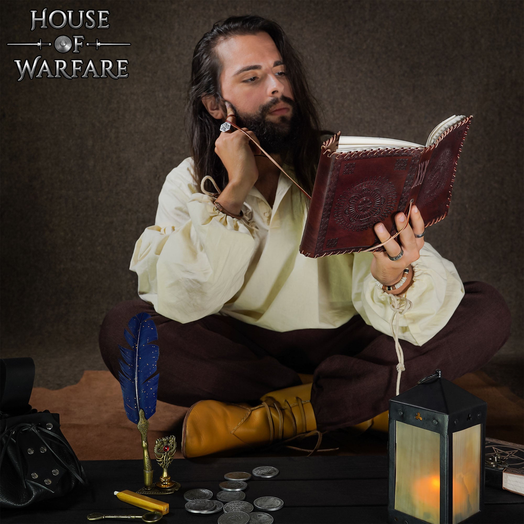 Diario Medieval de Cuero - Diario de Cuero Auténtico Hecho a Mano - Imagen 4