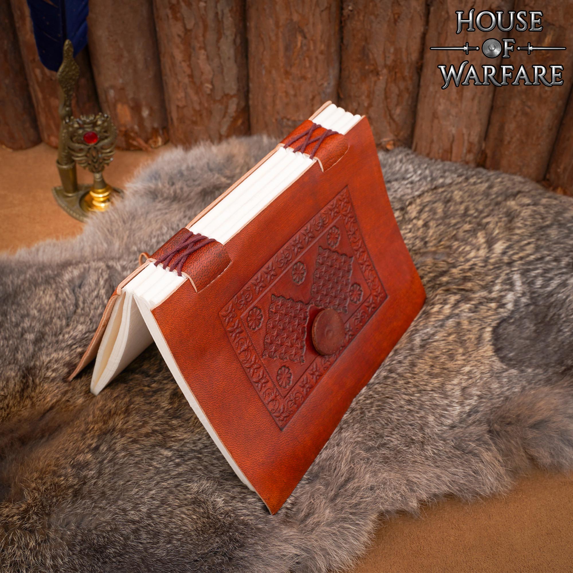 Diario Medieval de Cuero - Diario de Cuero Auténtico Hecho a Mano - Imagen 6