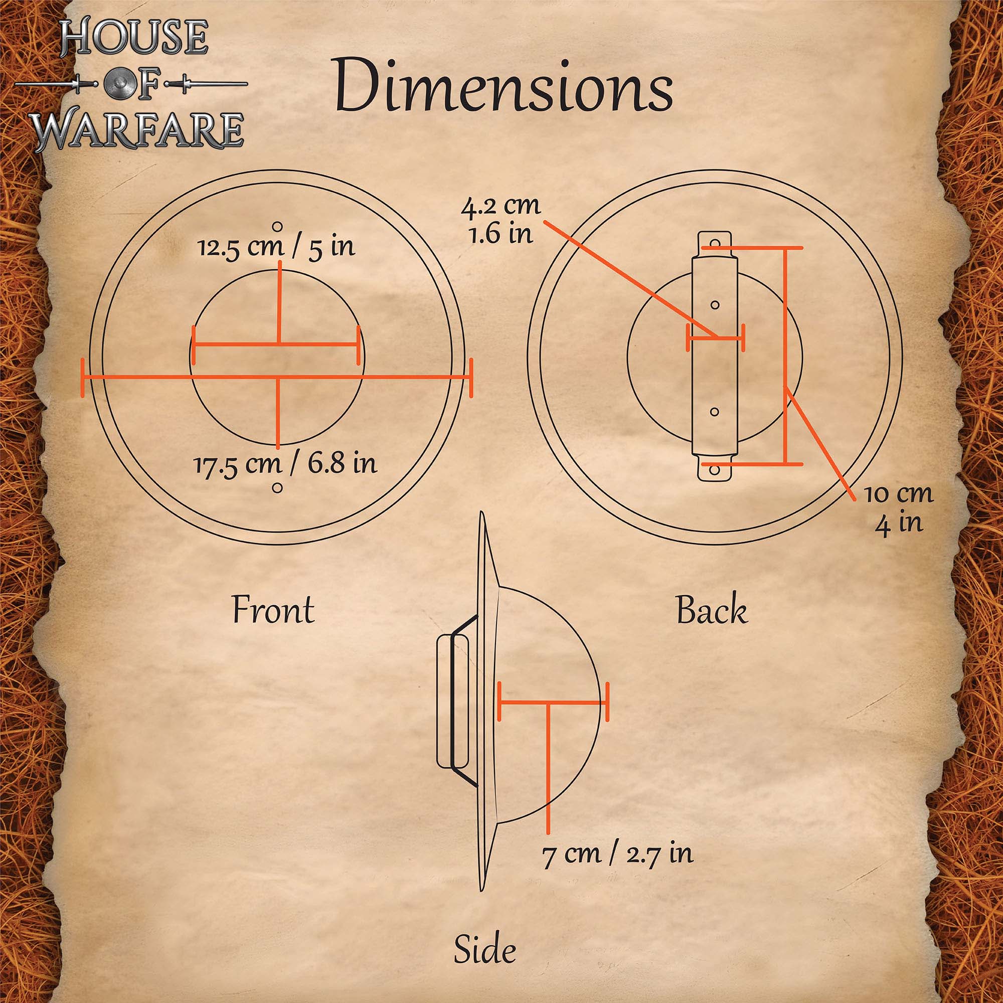 Escudo Medieval con Hebilla Pequeña - Imagen 3