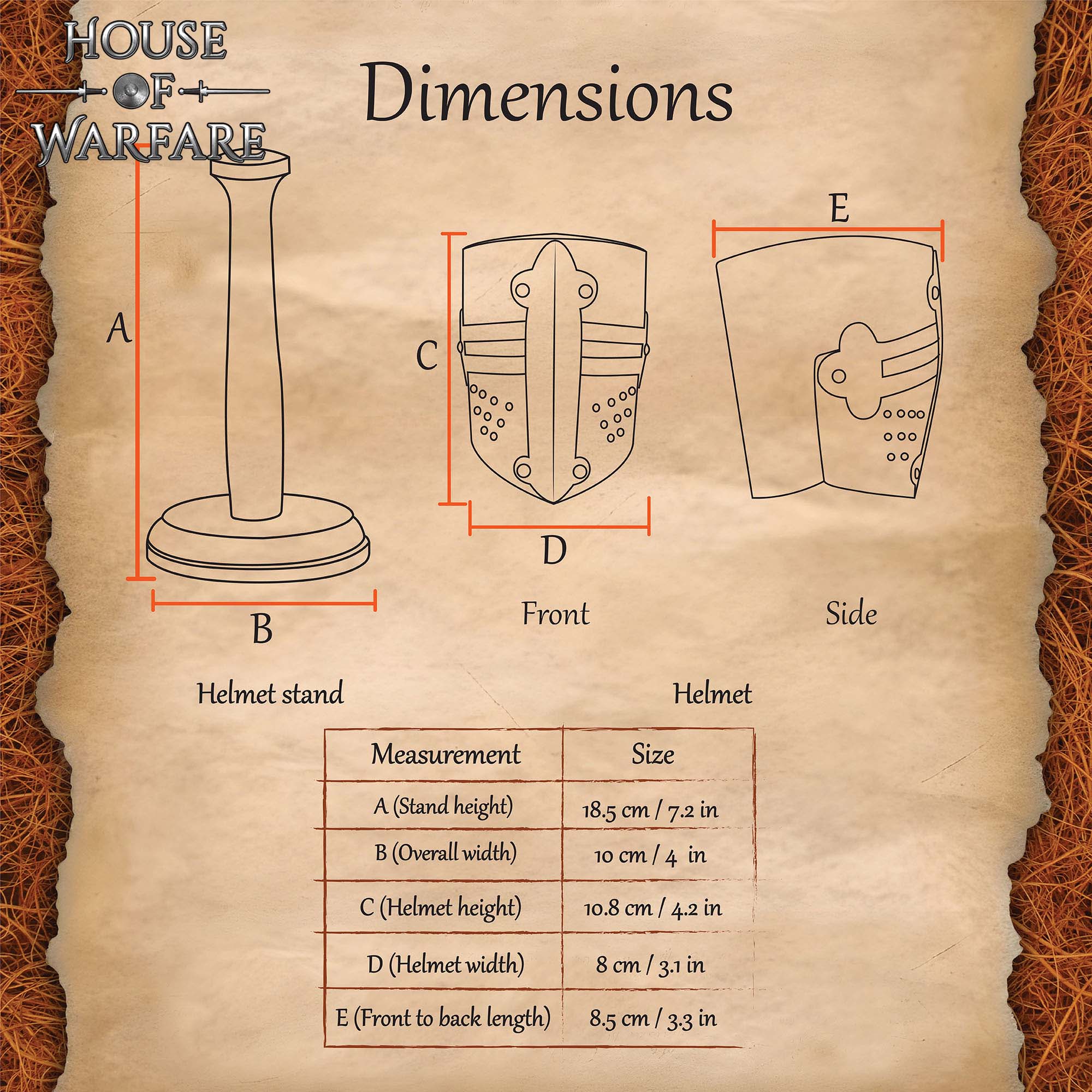 Casco de Caballero Hecho a Mano de Crusader Miniatures - Imagen 3