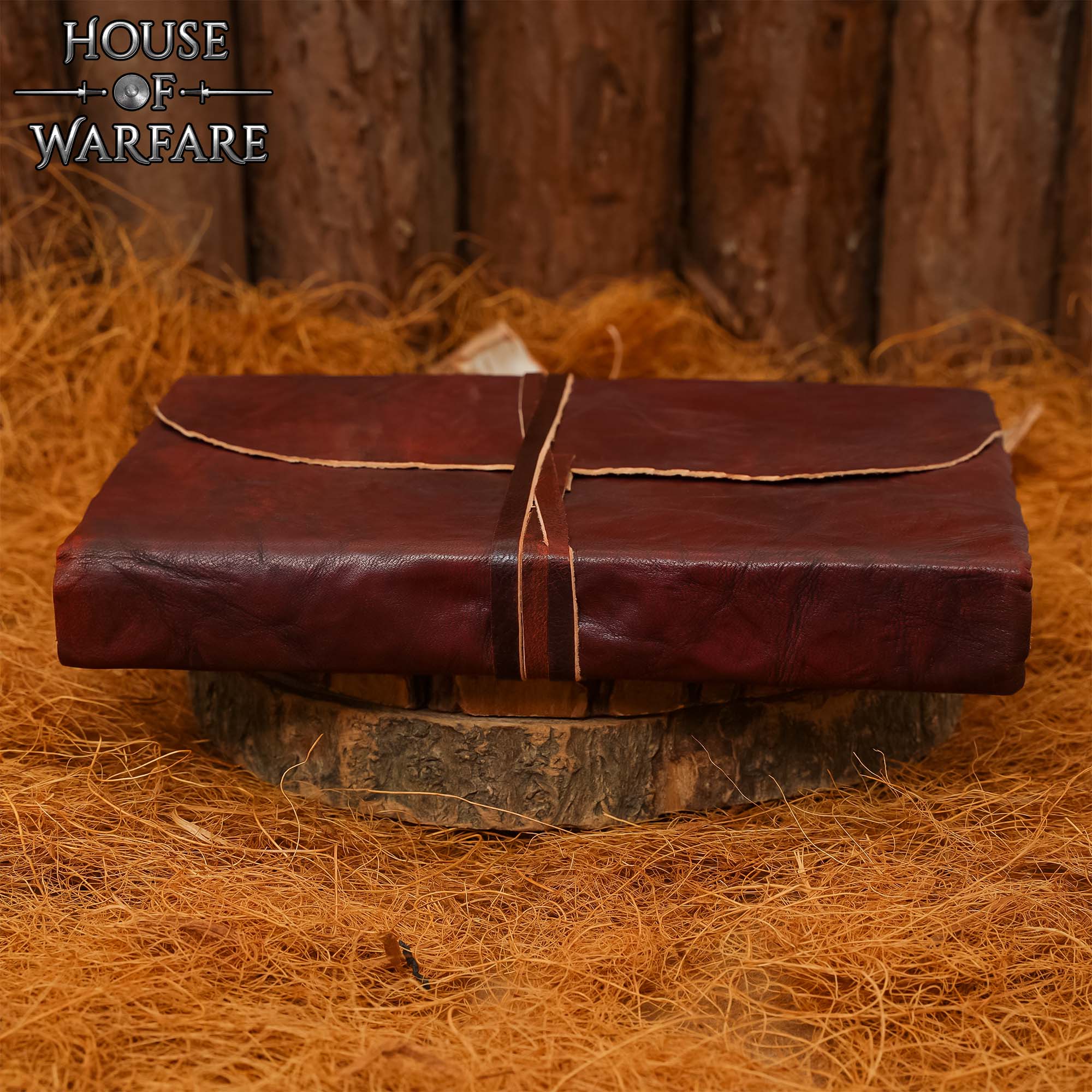 Diario Medieval de Cuero Rústico - Diario Artesanal de 7" X 5" con Cierre Envolvente - Imagen 10