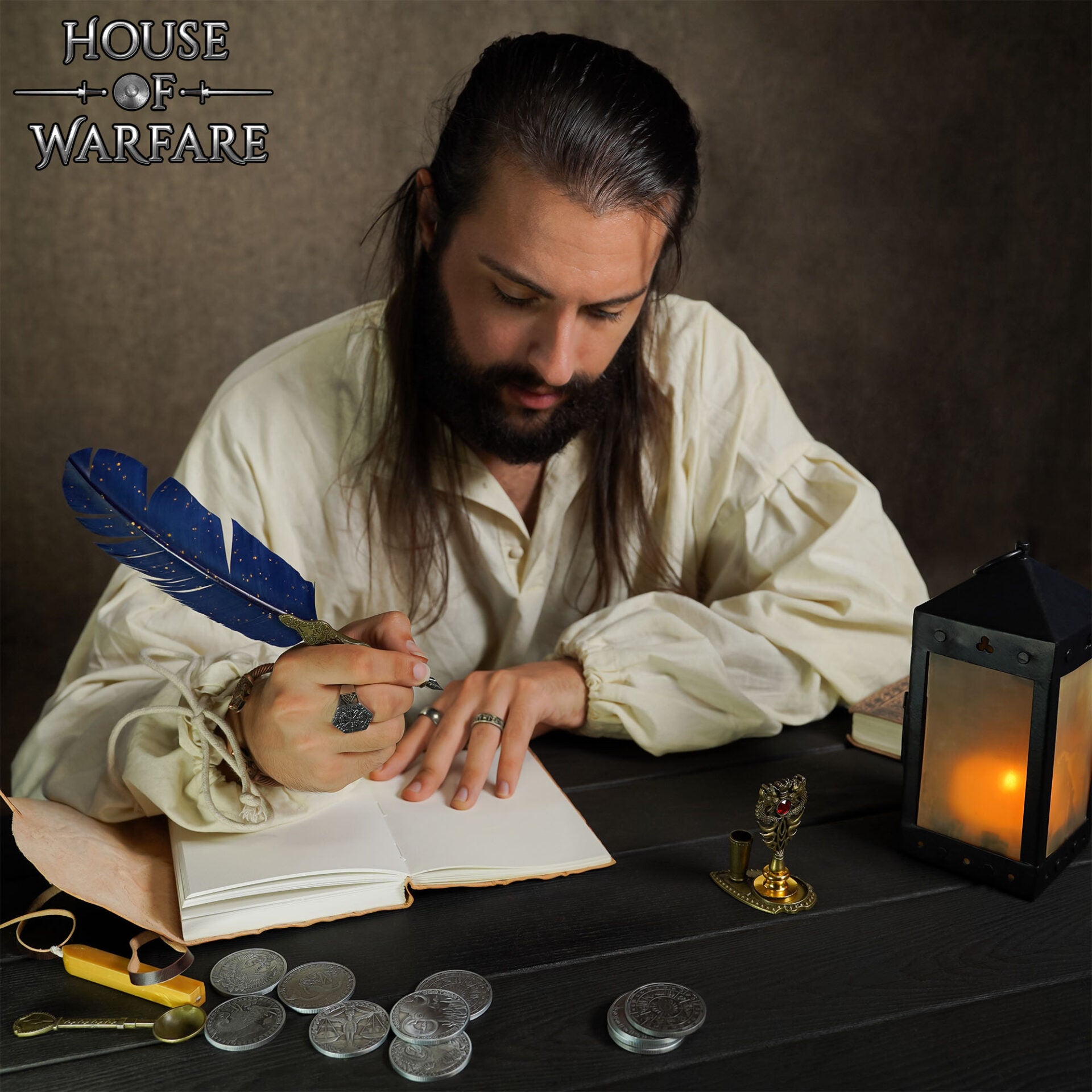 Diario Medieval de Cuero Rústico - Diario Artesanal de 7" X 5" con Cierre Envolvente - Imagen 11