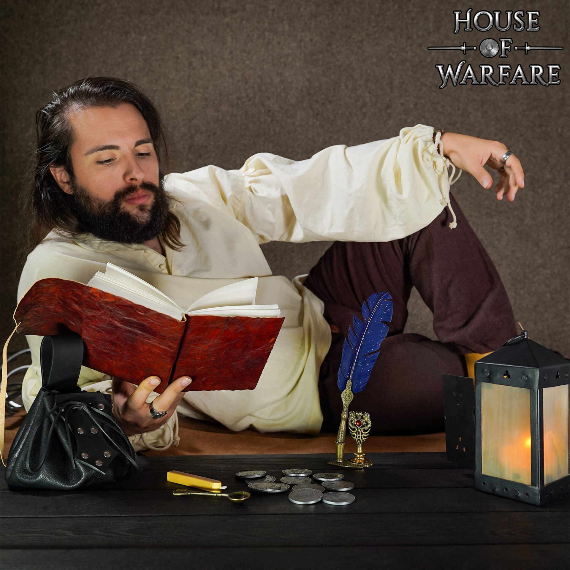 Diario Medieval de Cuero Rústico - Diario Artesanal de 7" X 5" con Cierre Envolvente - Imagen 12