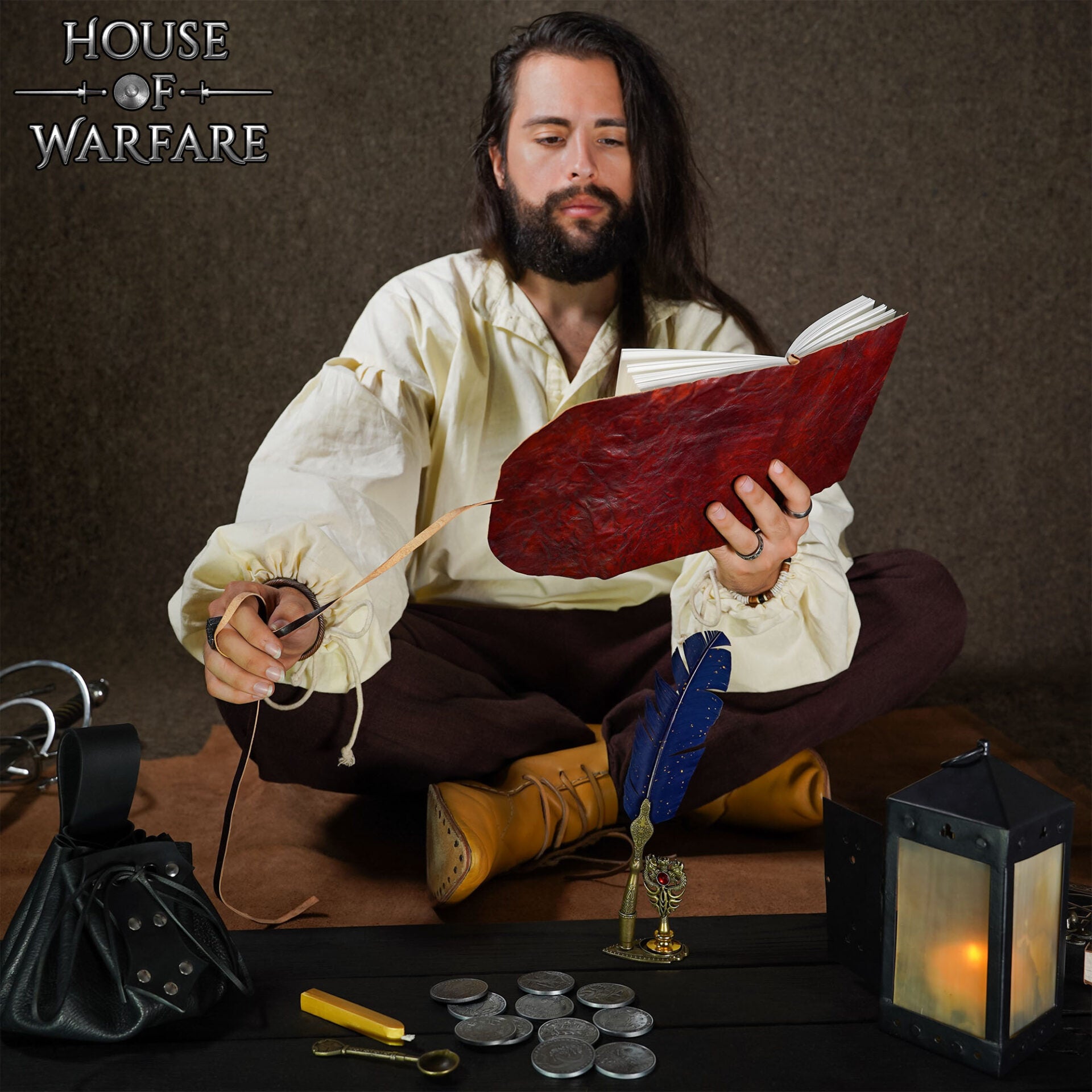 Diario Medieval de Cuero Rústico - Diario Artesanal de 7" X 5" con Cierre Envolvente - Imagen 13