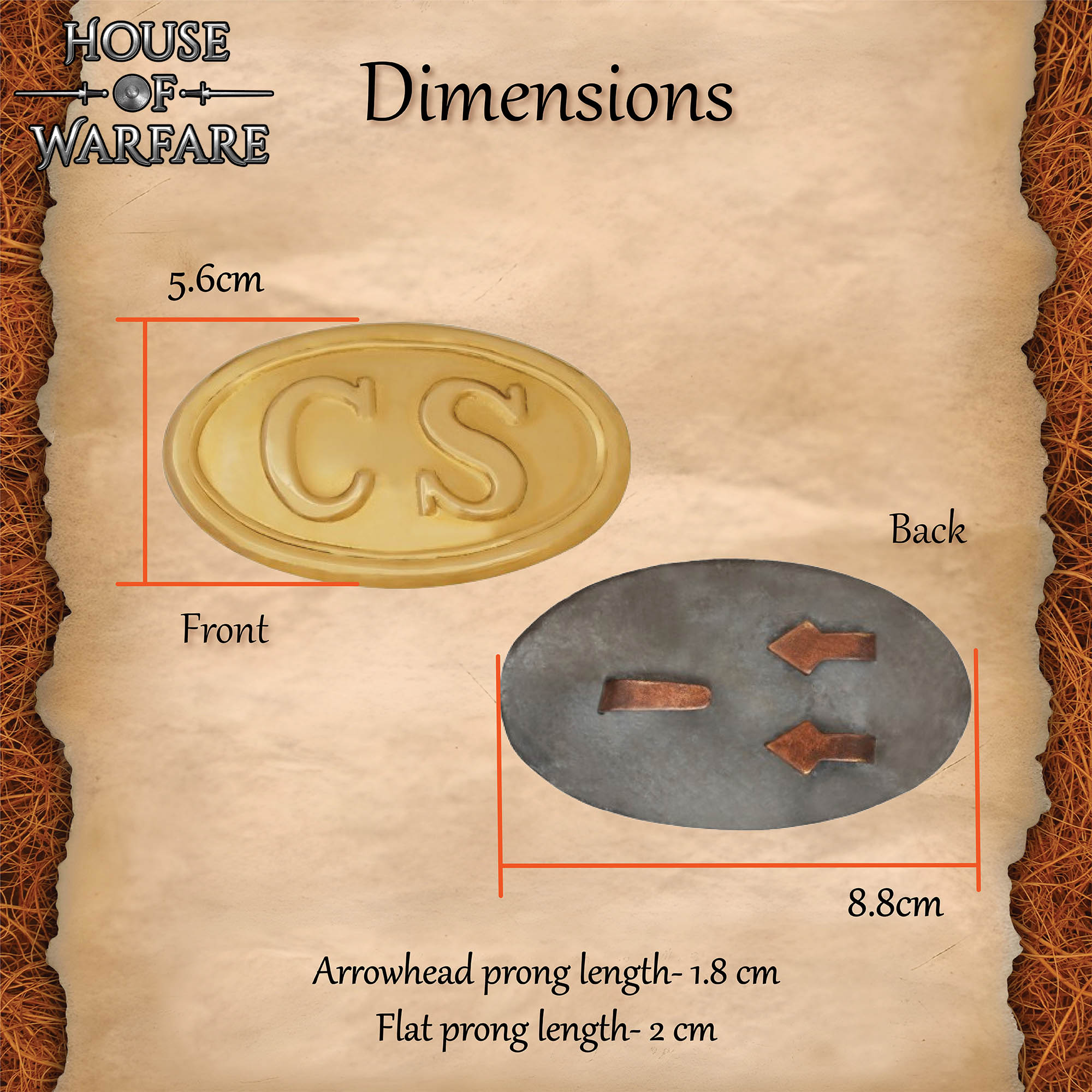 Cs Hebilla Redonda de Latón - Imagen 3