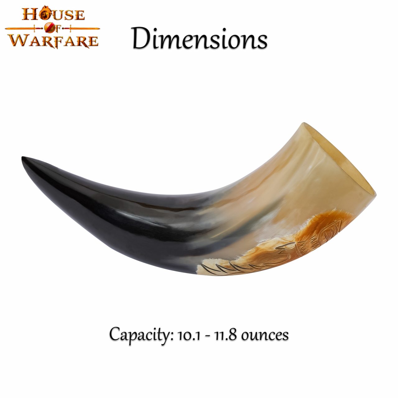 Cuerno para Beber Vikingo Auténtico Fenrir Wolf - Cuerno de Buey Pulido Grabado a Mano - Inspiración Nórdica - Imagen 18