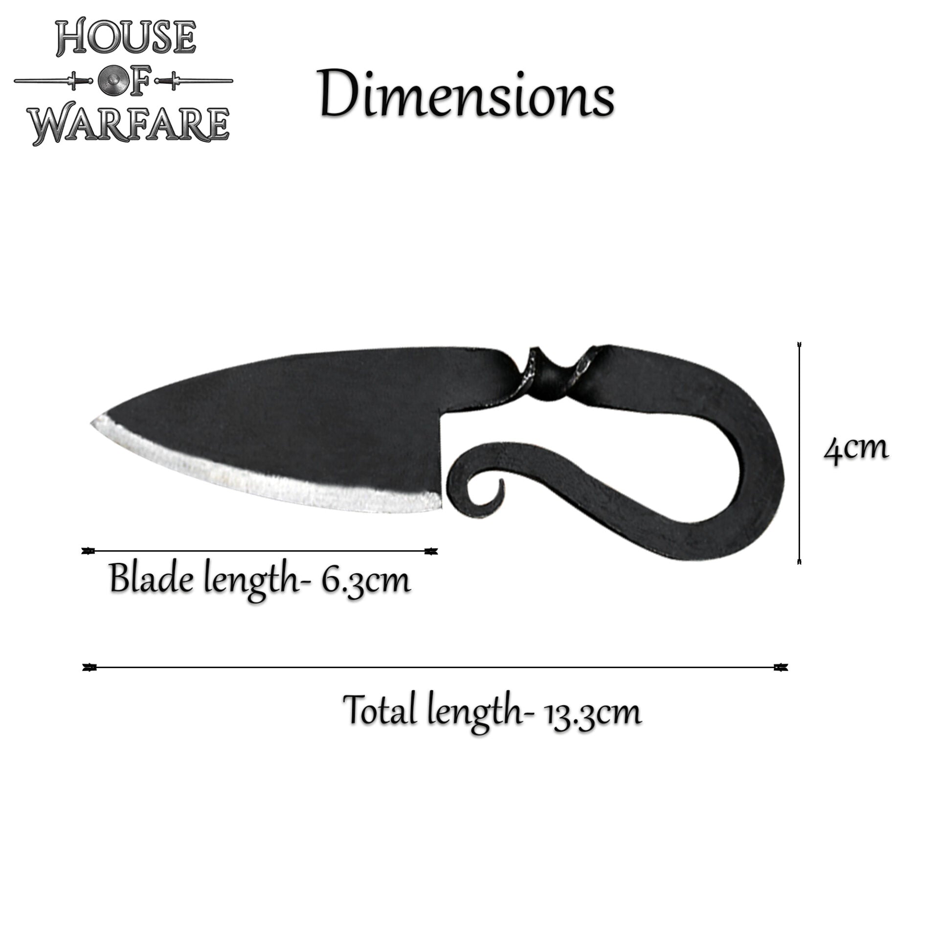 Cuchillo Medieval Forjado a Mano con Funda de Cuero Auténtico - Imagen 4