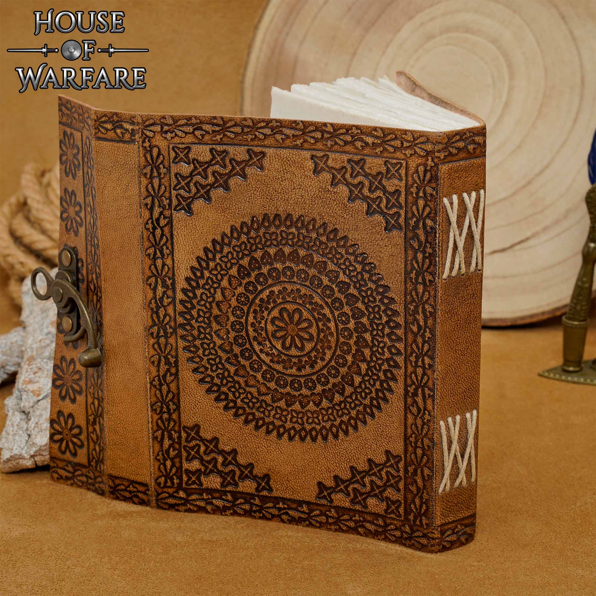 Diario Medieval de Cuero - Diario de Cuero Auténtico Hecho a Mano - Imagen 2