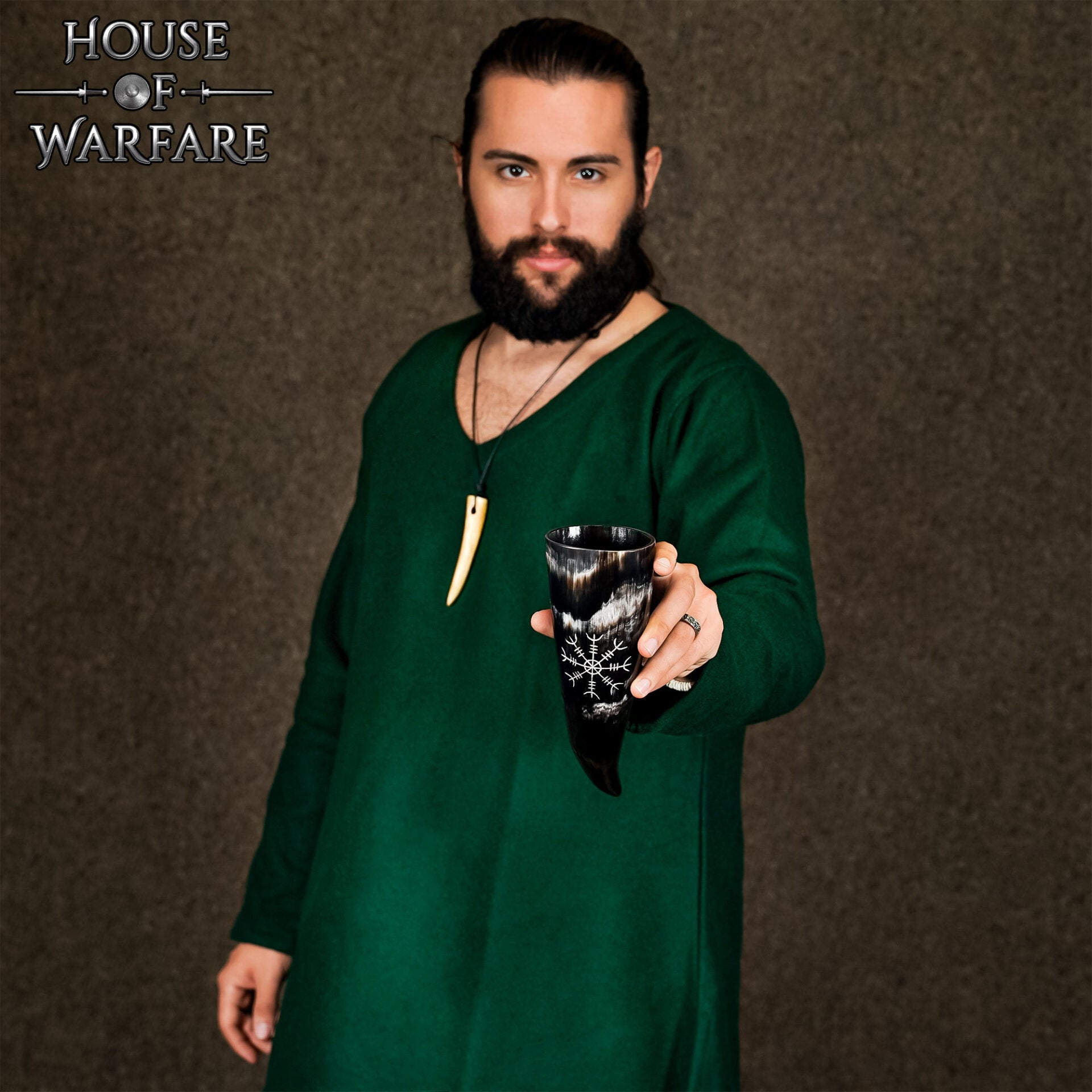 Cuerno para Beber Vikingo con Diseño Helm Of Awe (200-300ml) - Imagen 12