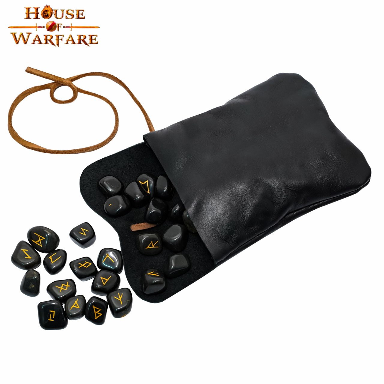 Juego de Piedras Rúnicas Vikingas con Estuche de Cuero Negro - Adivinación y Estrategia Nórdica - Imagen 17