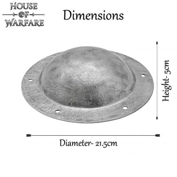 Escudo Medieval de Acero Texturado Boss Umbo - Imagen 3