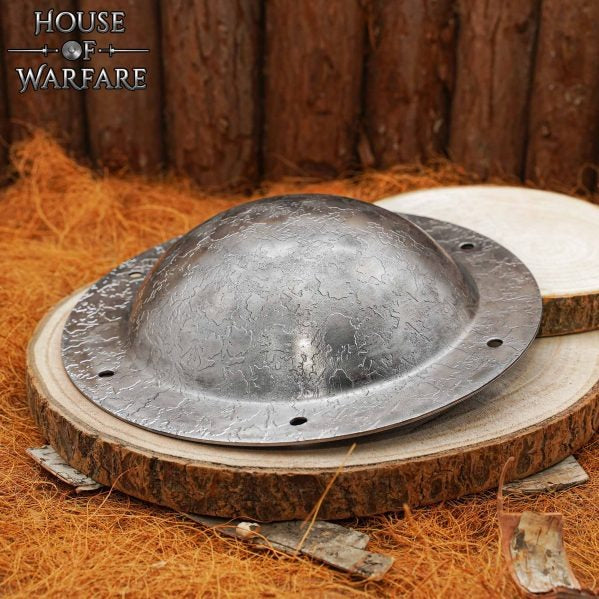 Escudo Medieval de Acero Texturado Boss Umbo - Imagen 5