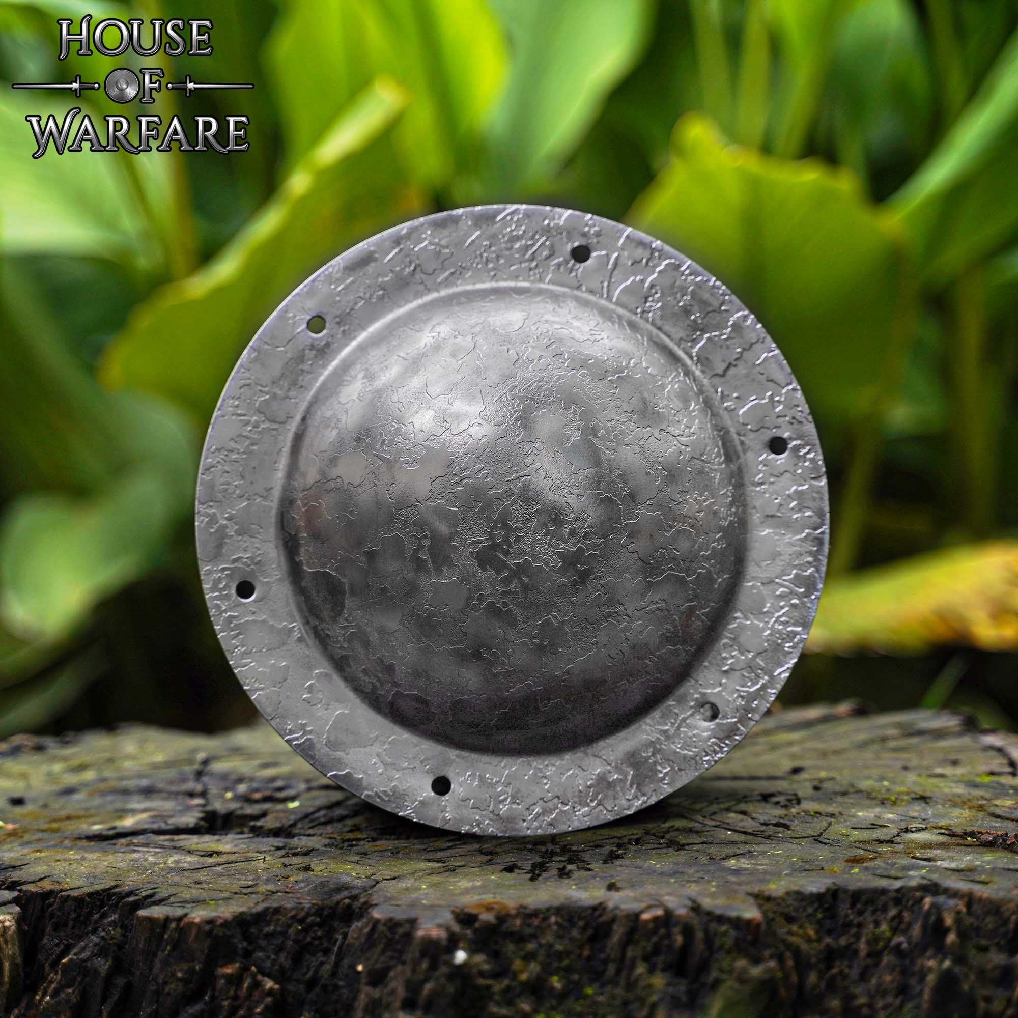 Escudo Medieval de Acero Texturado Boss Umbo - Imagen 1