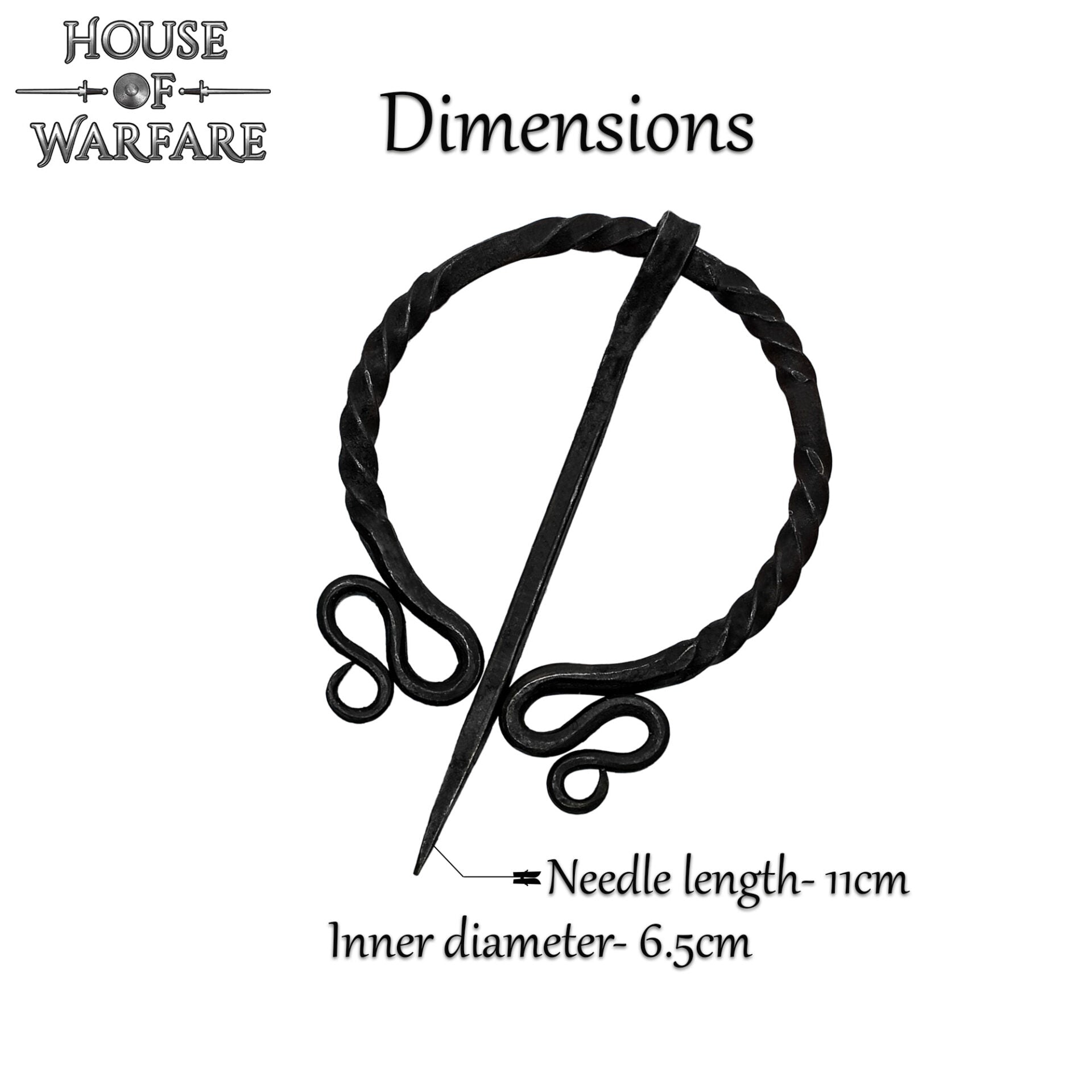 Alfiler de Capa / Peroné de Arquero Élfico Histórico Forjado a Mano - Imagen 4