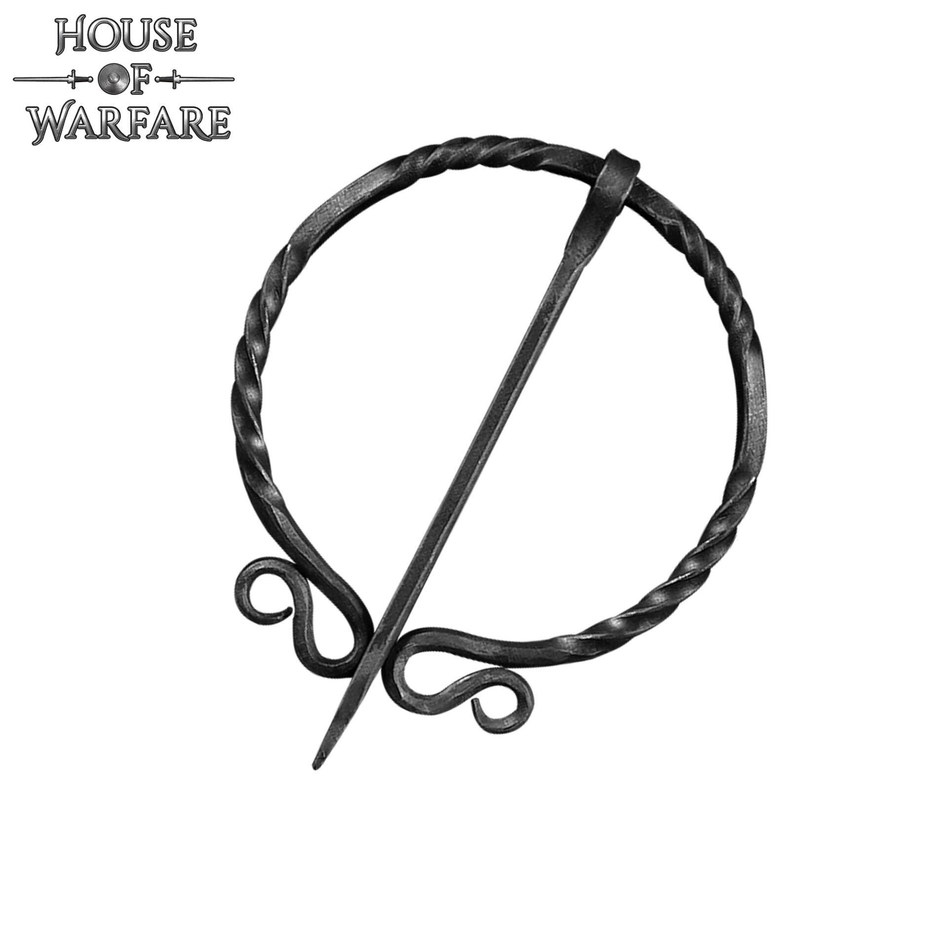 Broche Vikingo de Hierro Forjado a Mano - Alfiler de Capa Medieval - Accesorio de Sujeción Nórdico Auténtico - Imagen 11