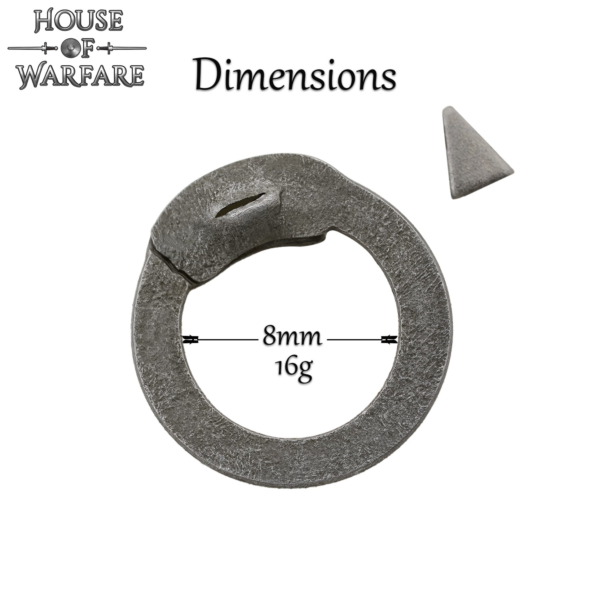 Anillos Remachados de Cuña Suelta de Acero - Anillo Plano de 8 Mm - Calibre 18, Acero Dulce, Acabado Natural - 1000 Unidades - Ideal para Bricolaje y Reparaciones de Cota de Malla - Imagen 3