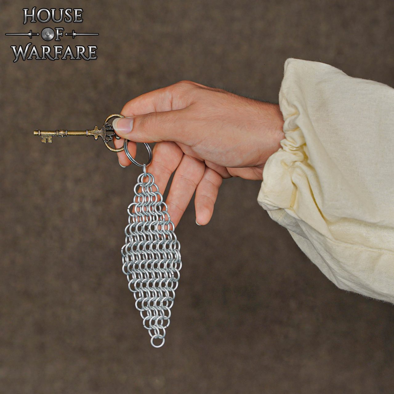 Llavero de Cota de Malla de Acero Medieval - Butted 8 Mm 16 Gauge Rings For Larp & Gifts - Imagen 5