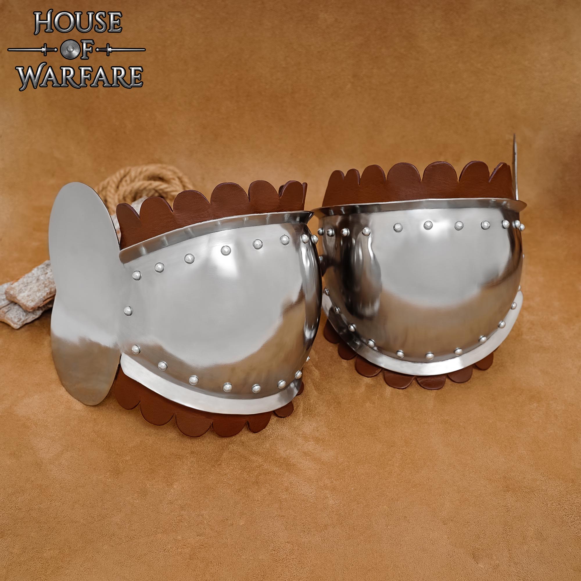 Juego de Rodilleras Medievales de Acero Dulce - Imagen 1